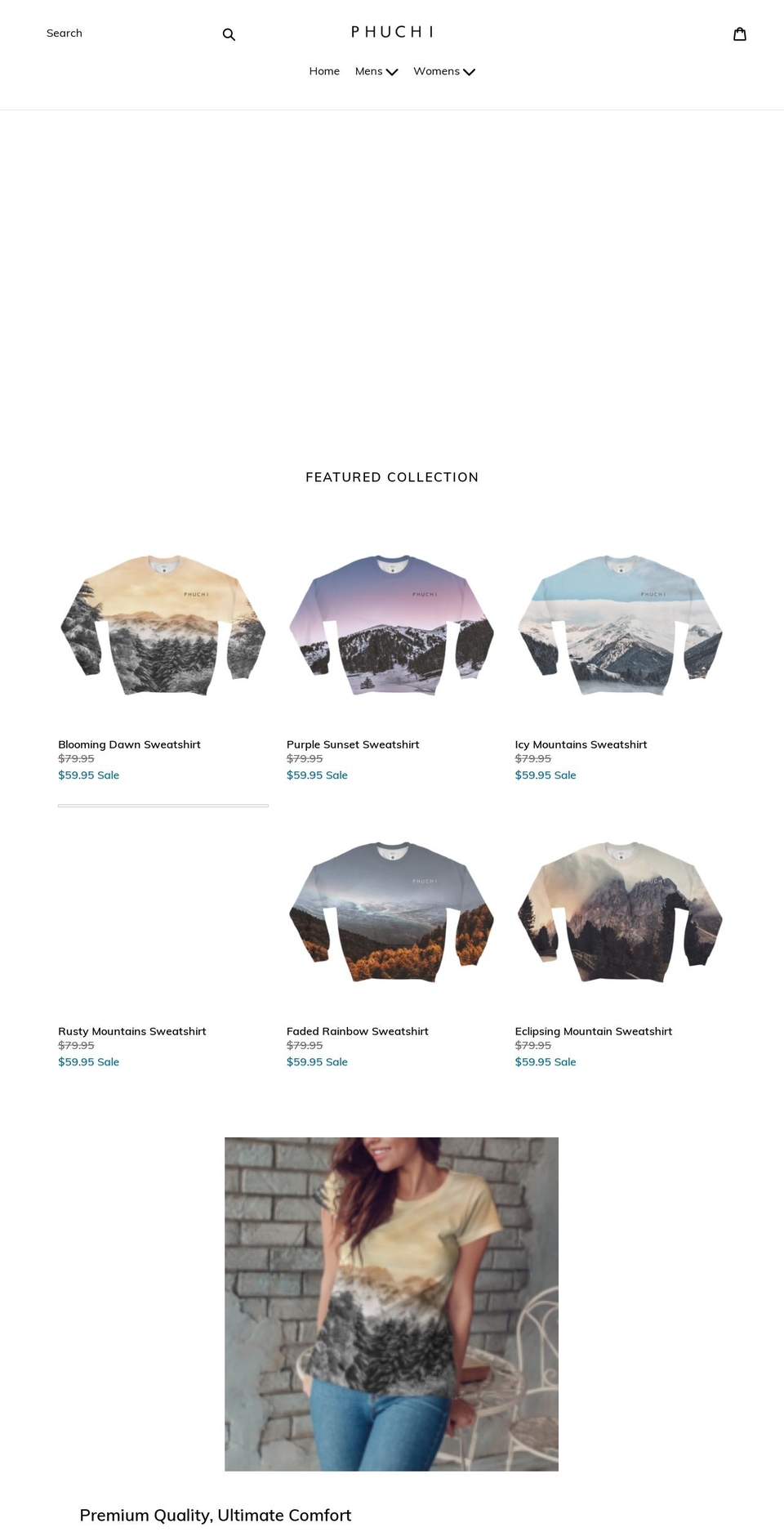 phuchi.com shopify website screenshot
