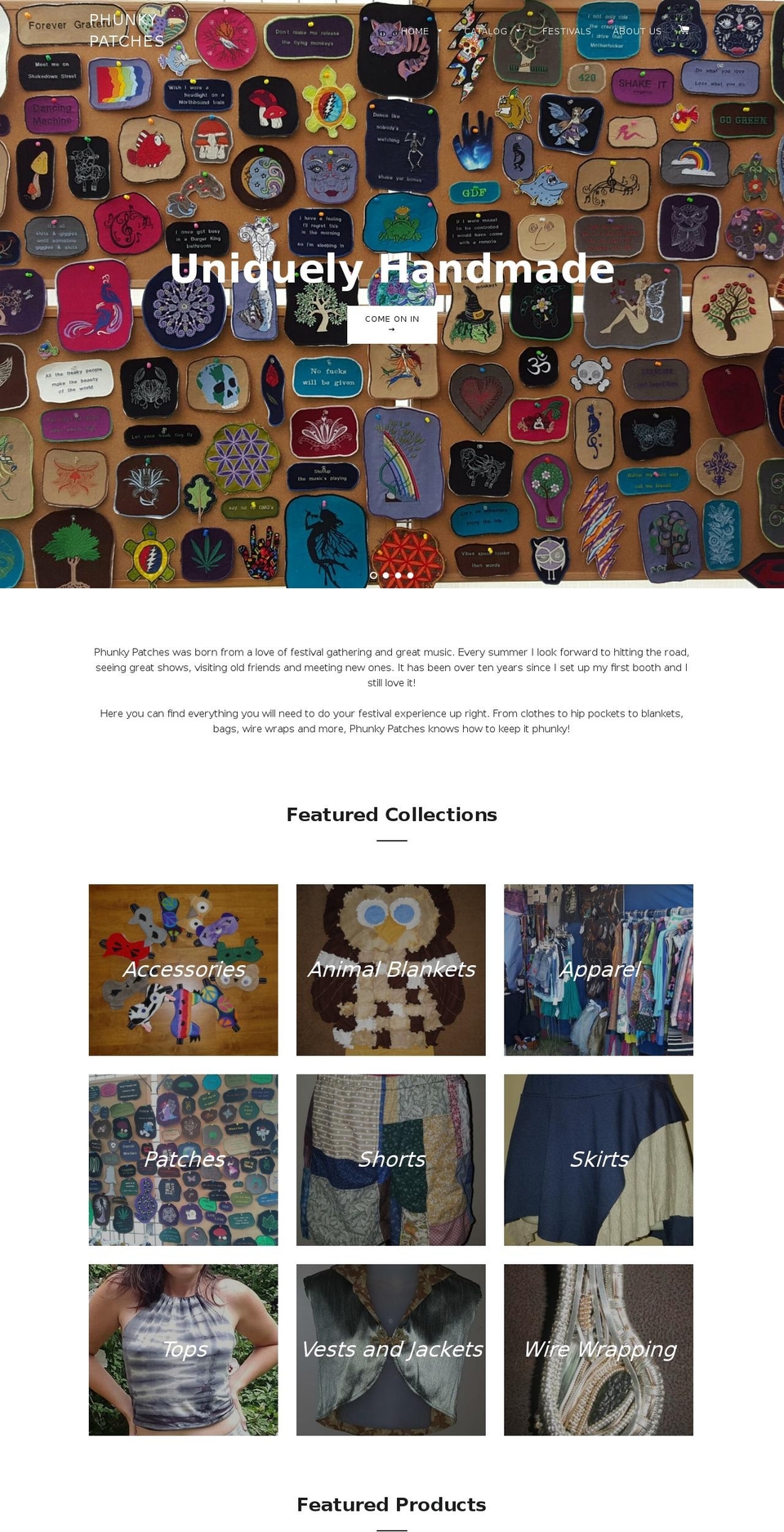 phunkypatches.com — Shopify storefront screenshot