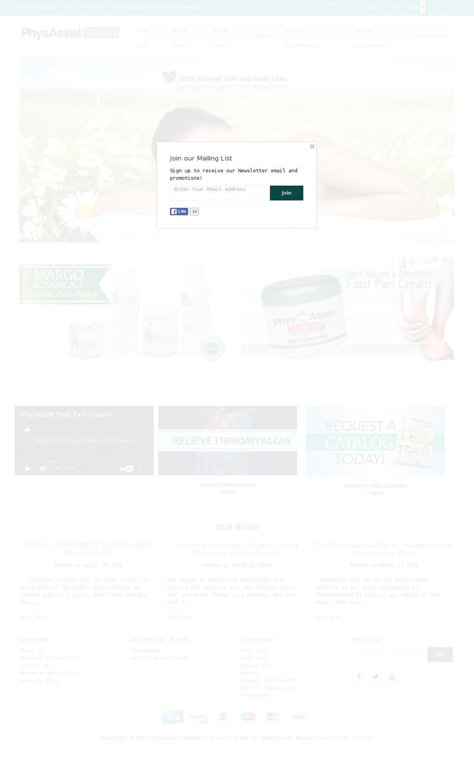 Mr Parker Shopify theme site example physassistbrands.com