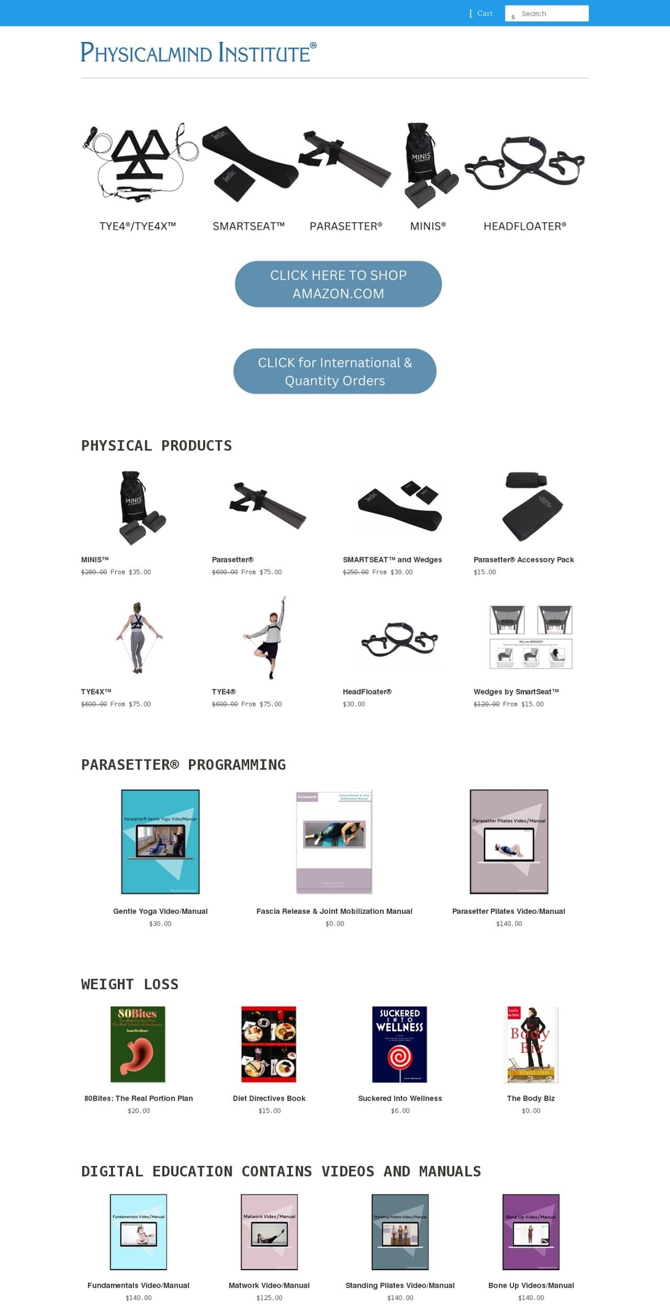 physicalmind.myshopify.com shopify website screenshot