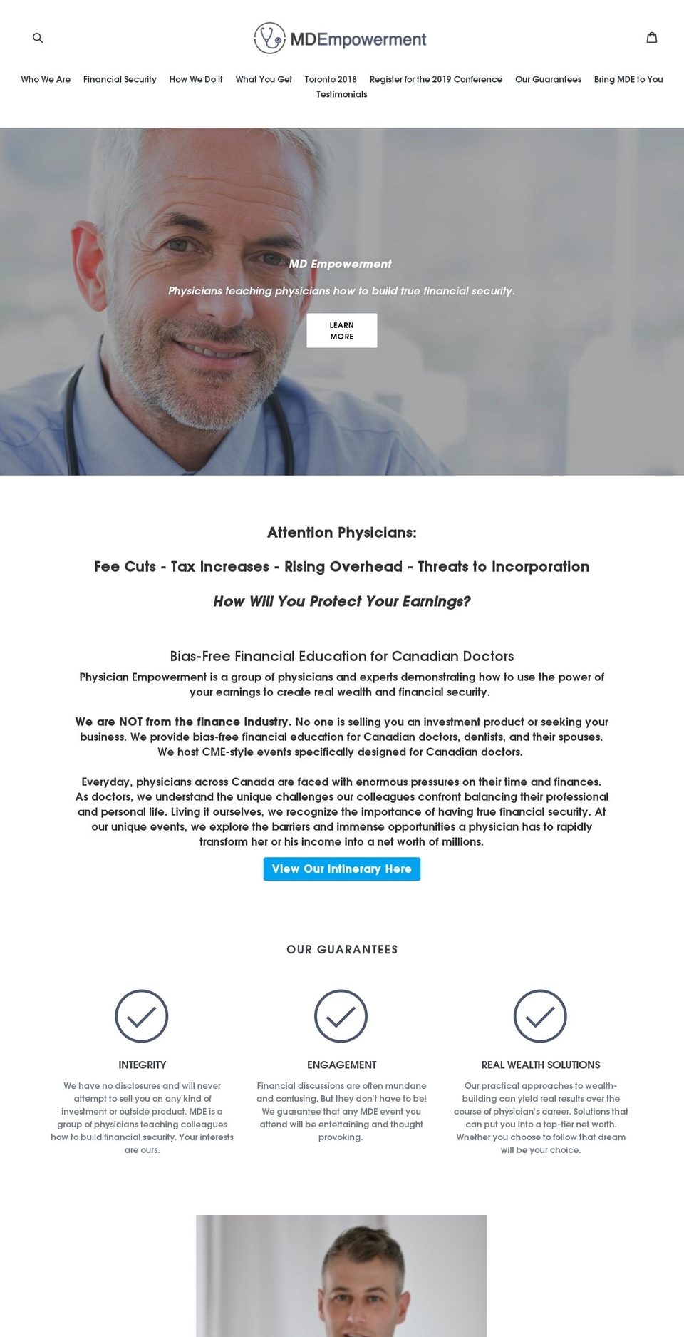 physicianempowerment.ca shopify website screenshot
