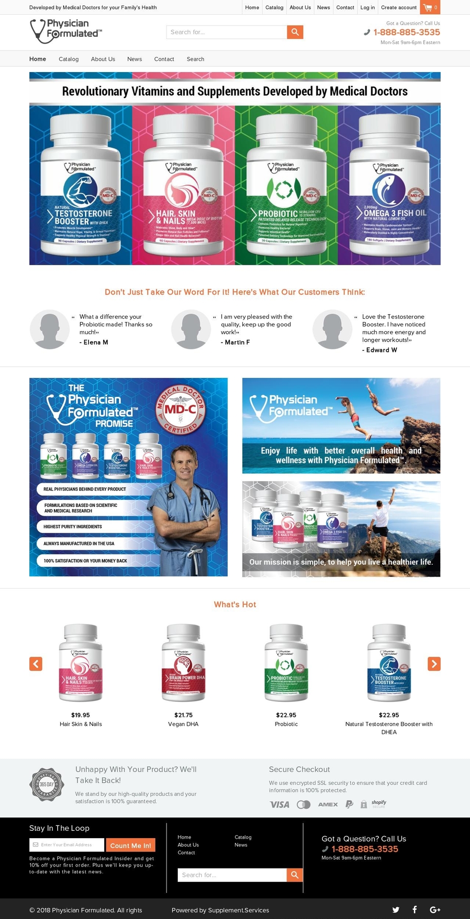 puritytheme Shopify theme site example physicianformulated.com