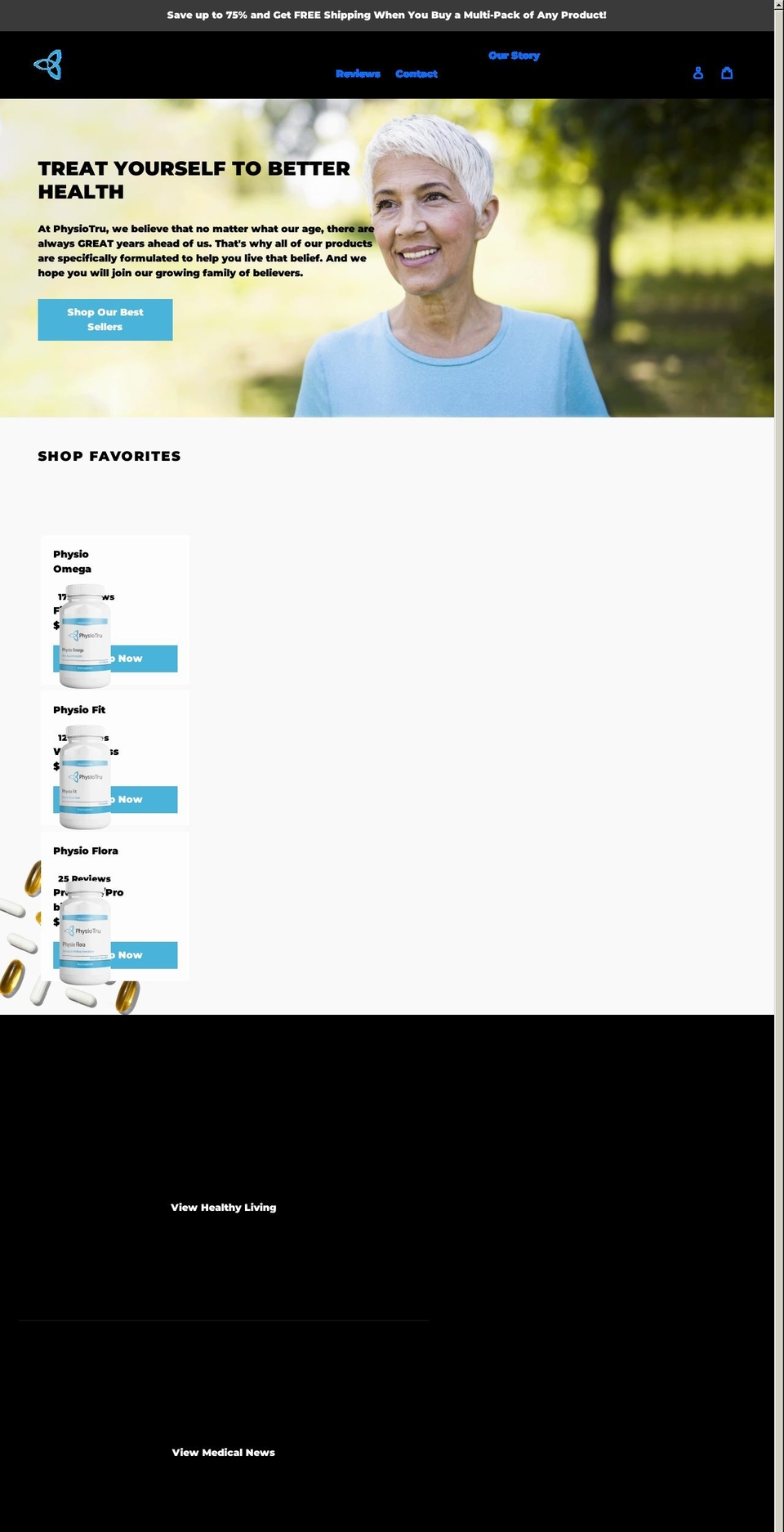 physiotru.com shopify website screenshot
