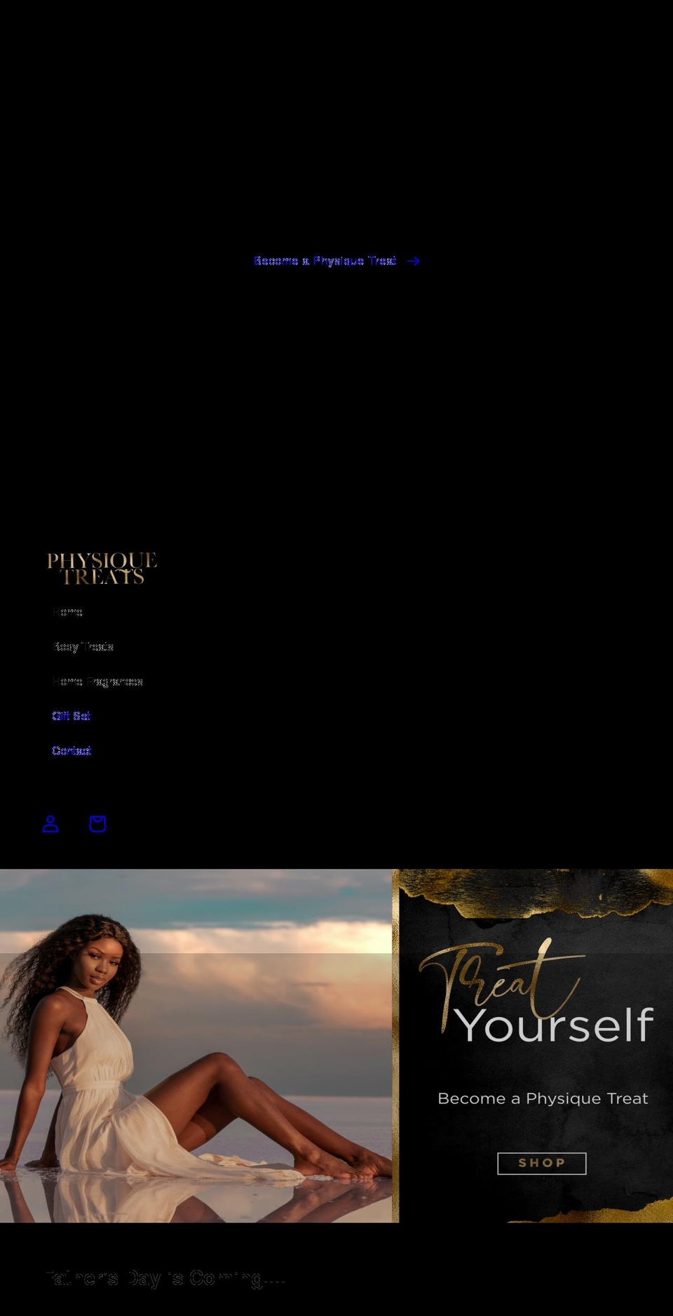 physiquetreats.com shopify website screenshot