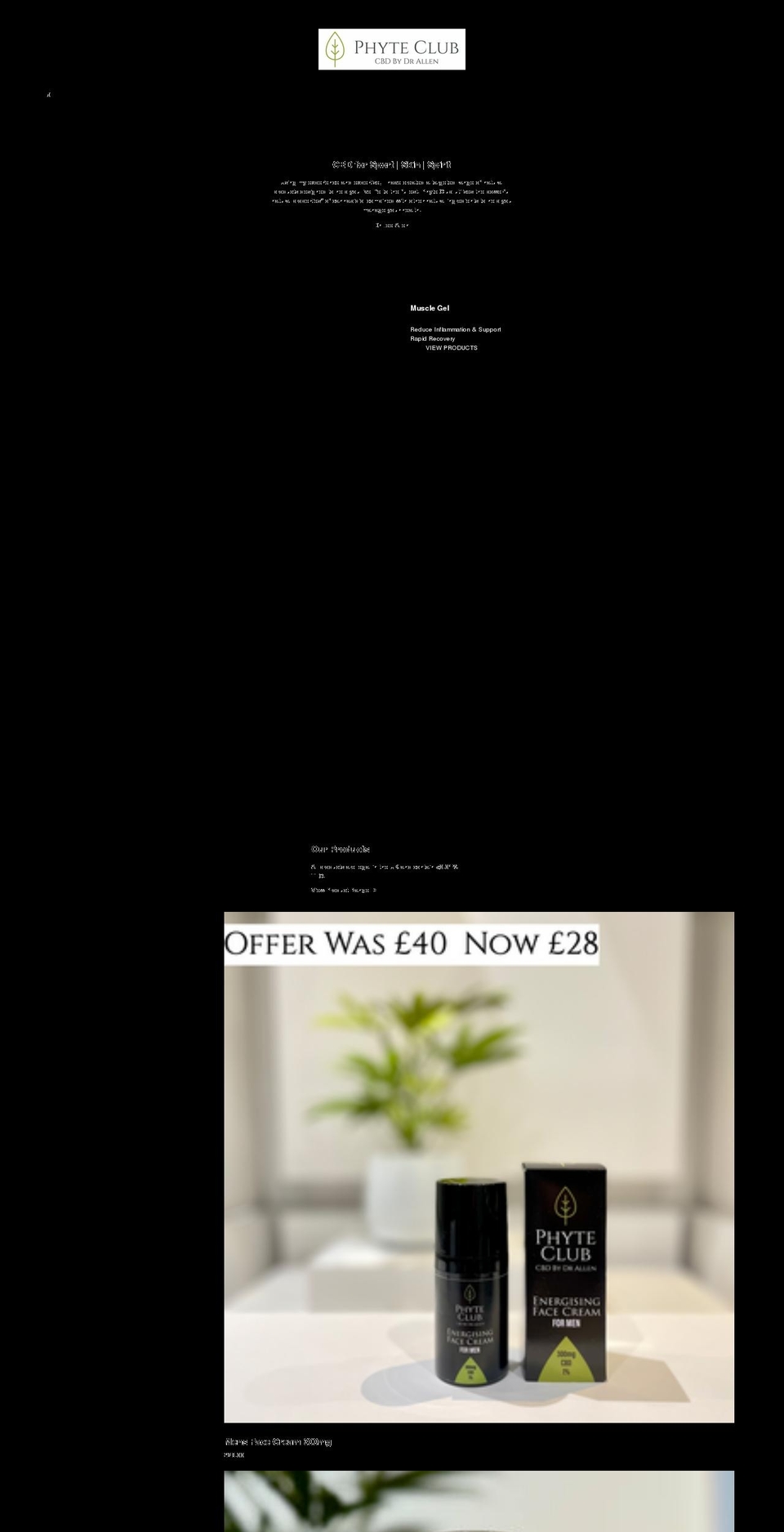 phyte.co.uk shopify website screenshot