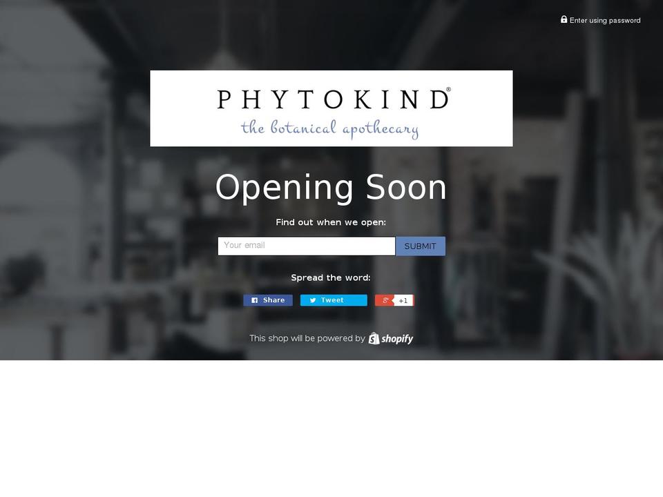 phytokind.com shopify website screenshot