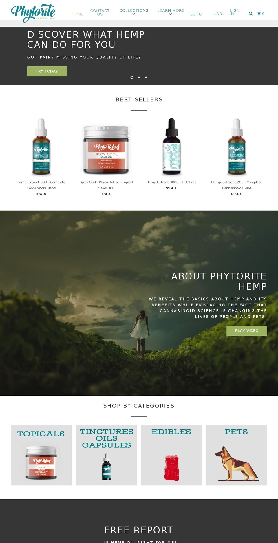 phytorite.com shopify website screenshot