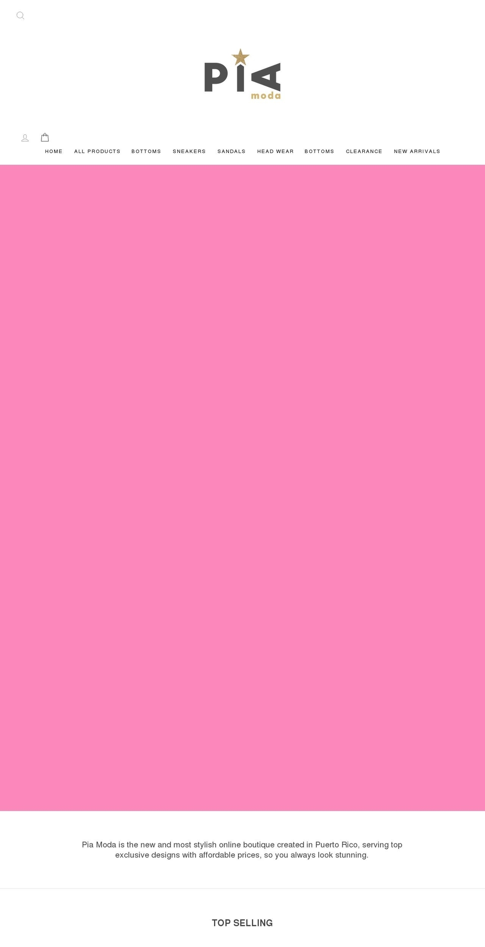 piamodapr.com shopify website screenshot