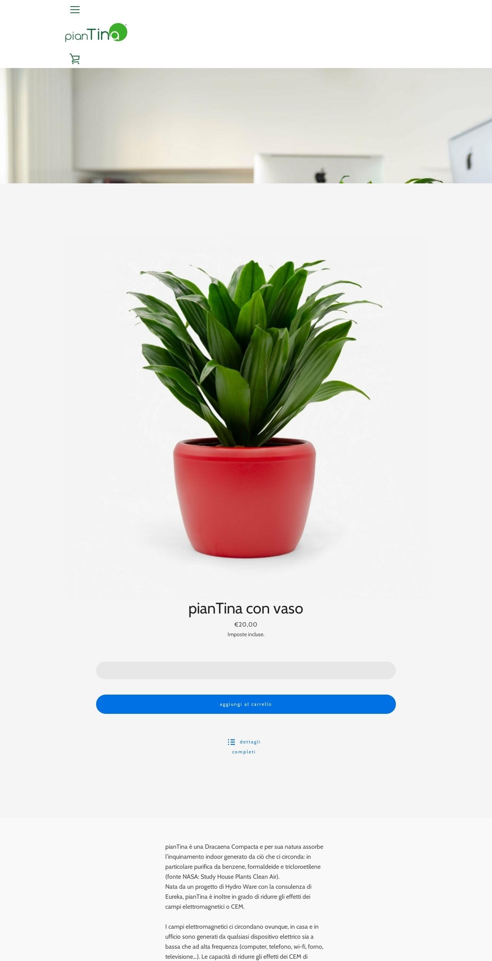 pian-tina.com shopify website screenshot