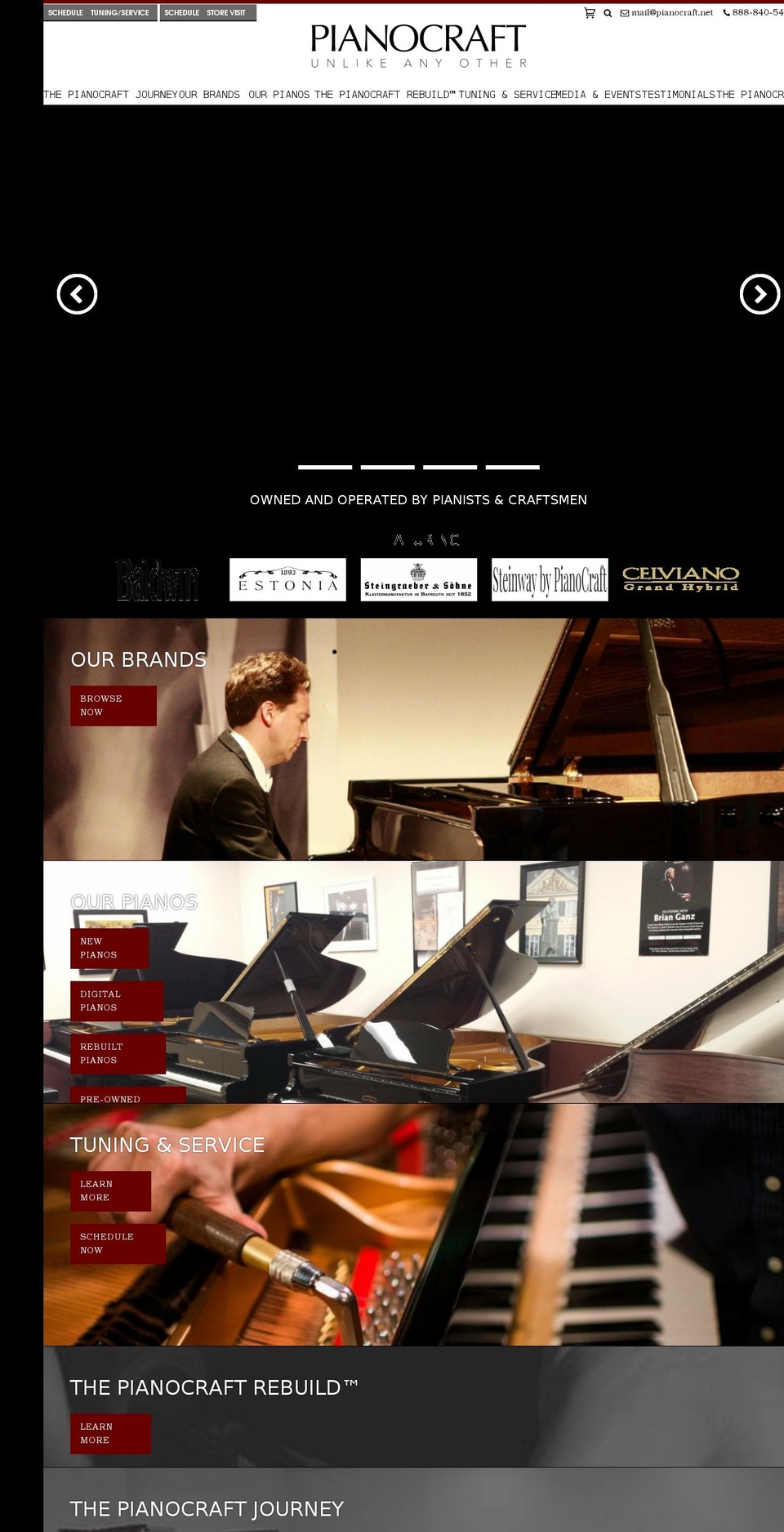 pianocraft.net shopify website screenshot
