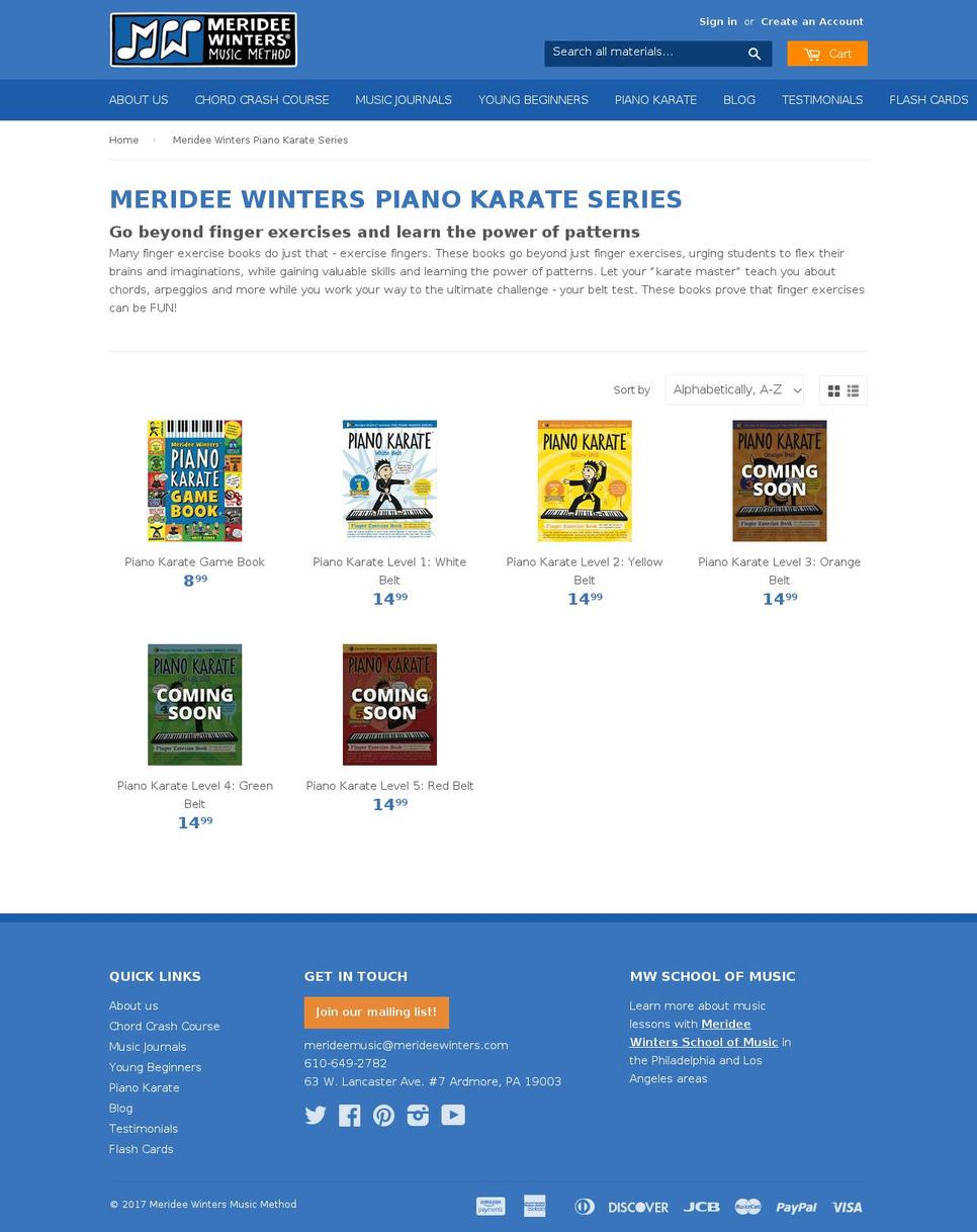 pianokarate.com shopify website screenshot