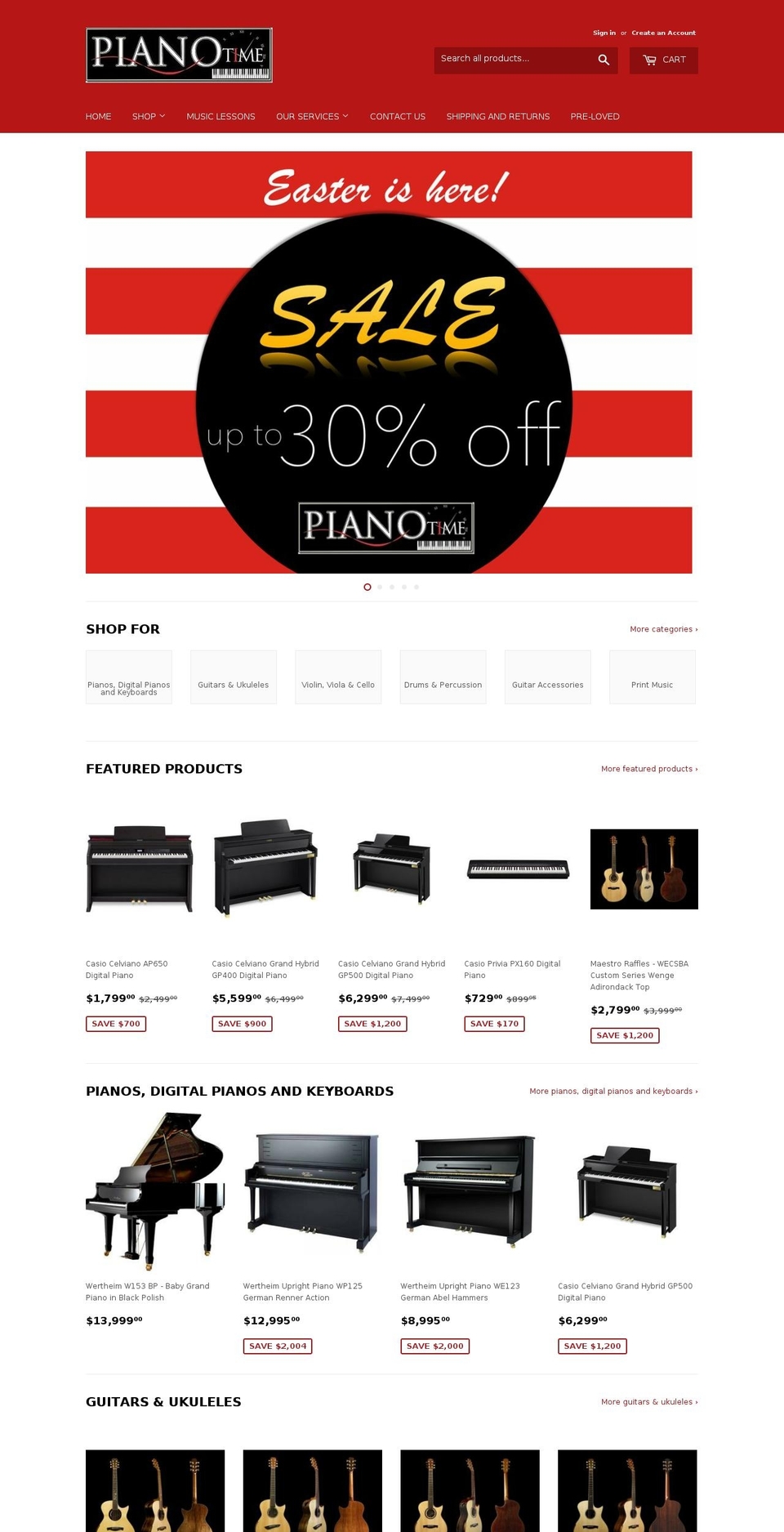 pianomelbourne.com shopify website screenshot