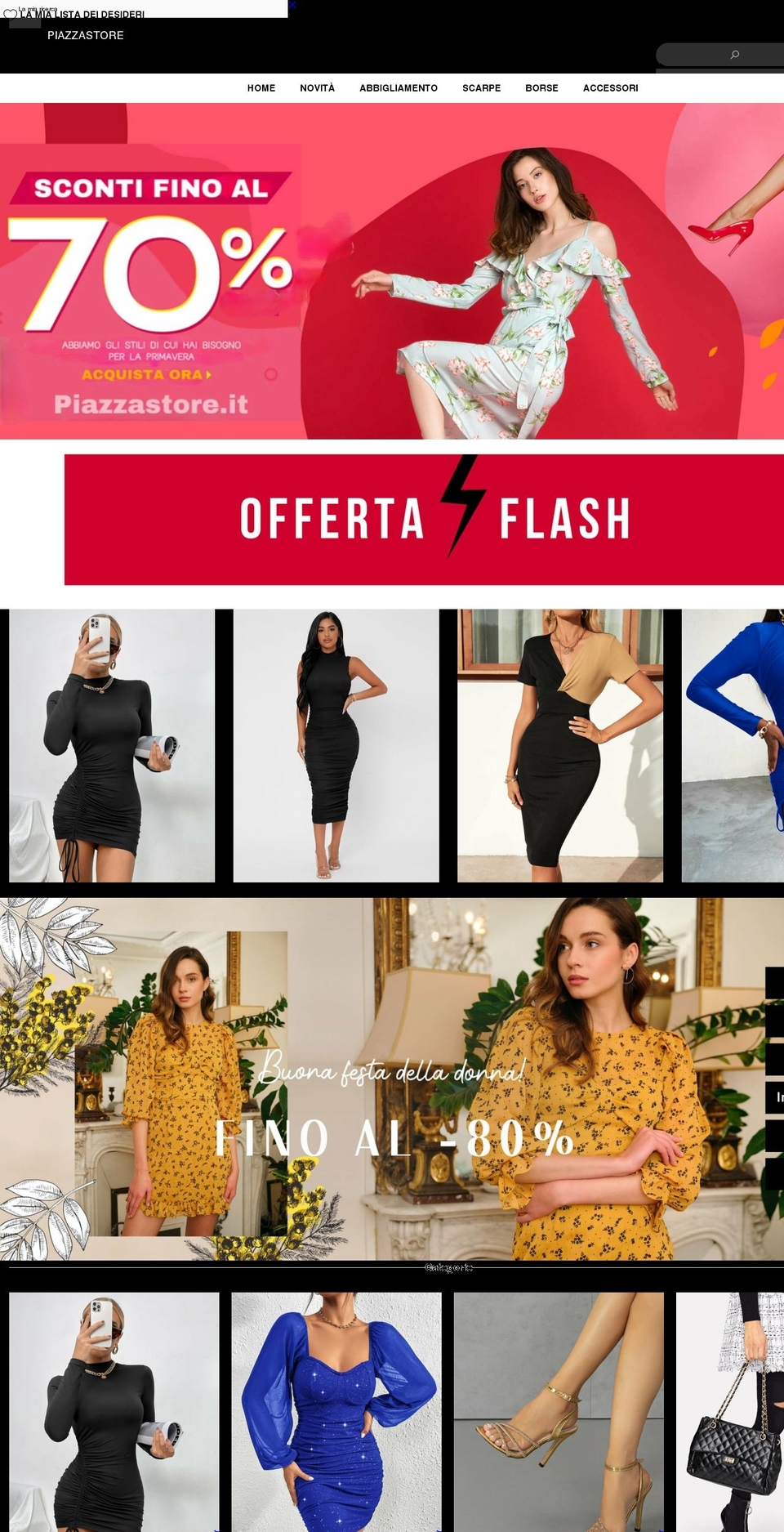 piazzastore.it shopify website screenshot