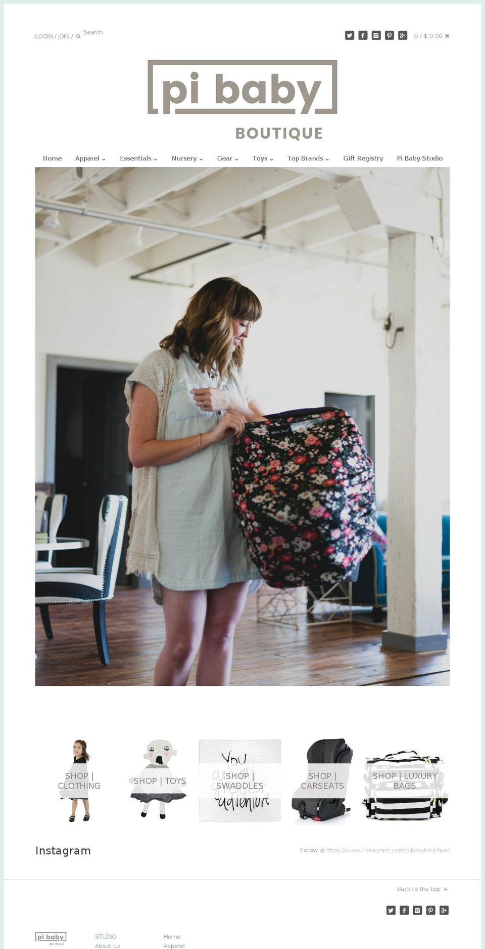 pibaby.com shopify website screenshot