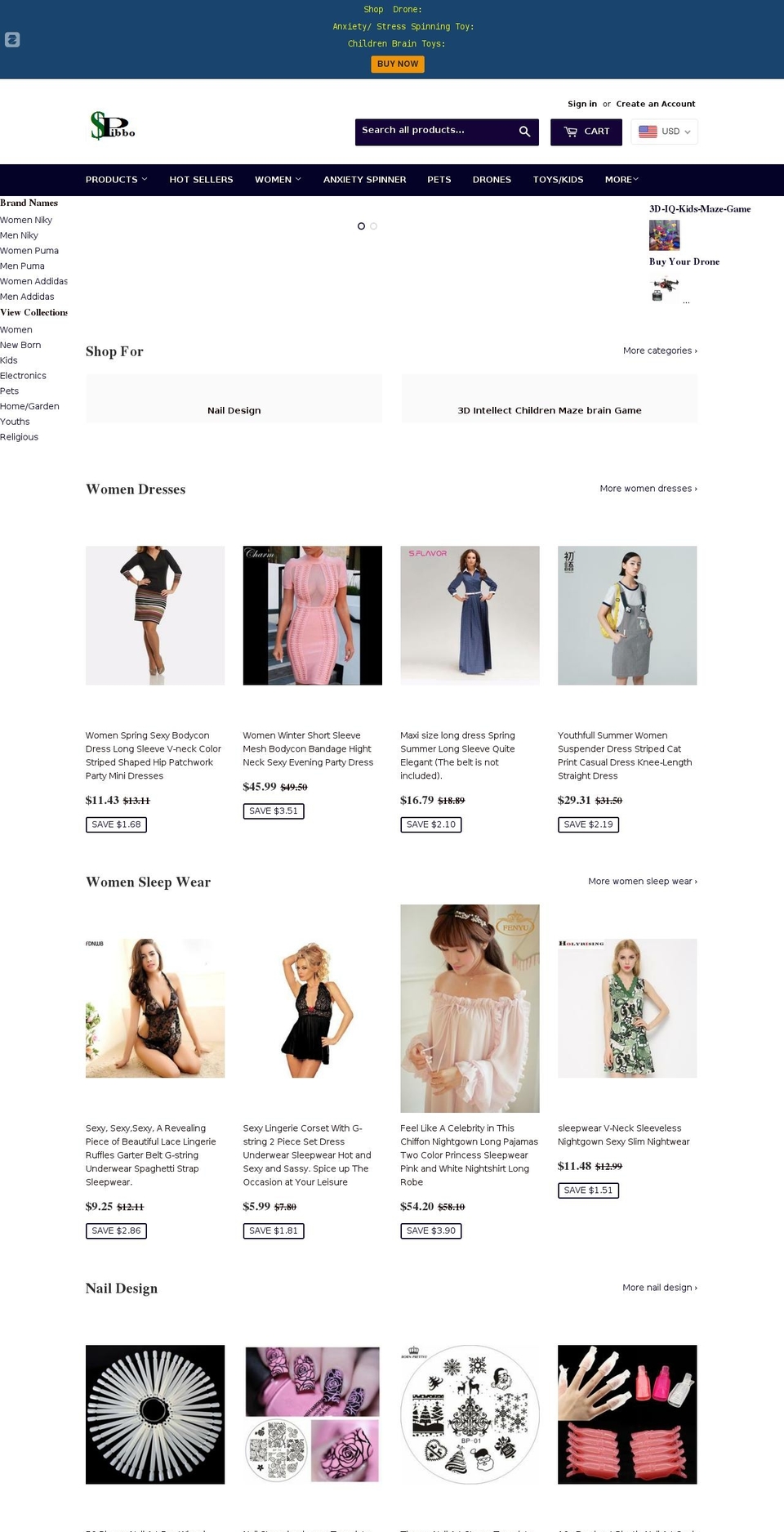 pibbou.com — Shopify storefront screenshot