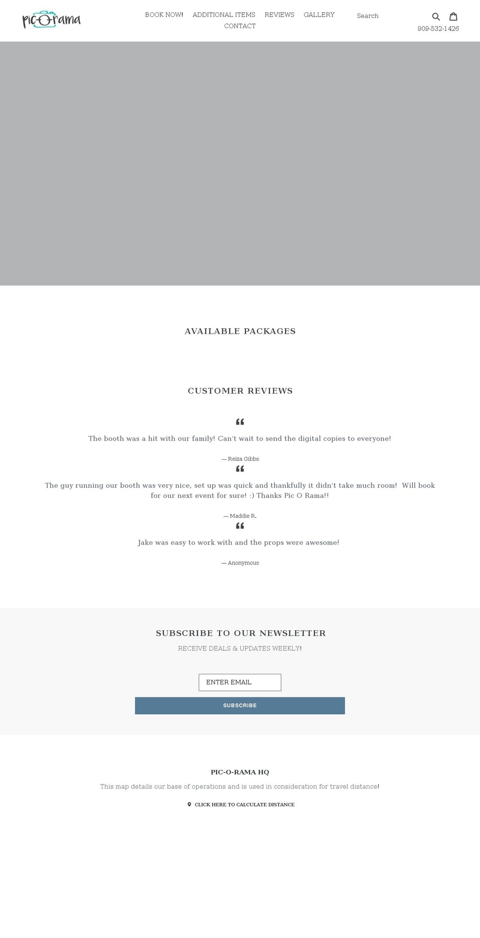 pic-o-rama.com shopify website screenshot