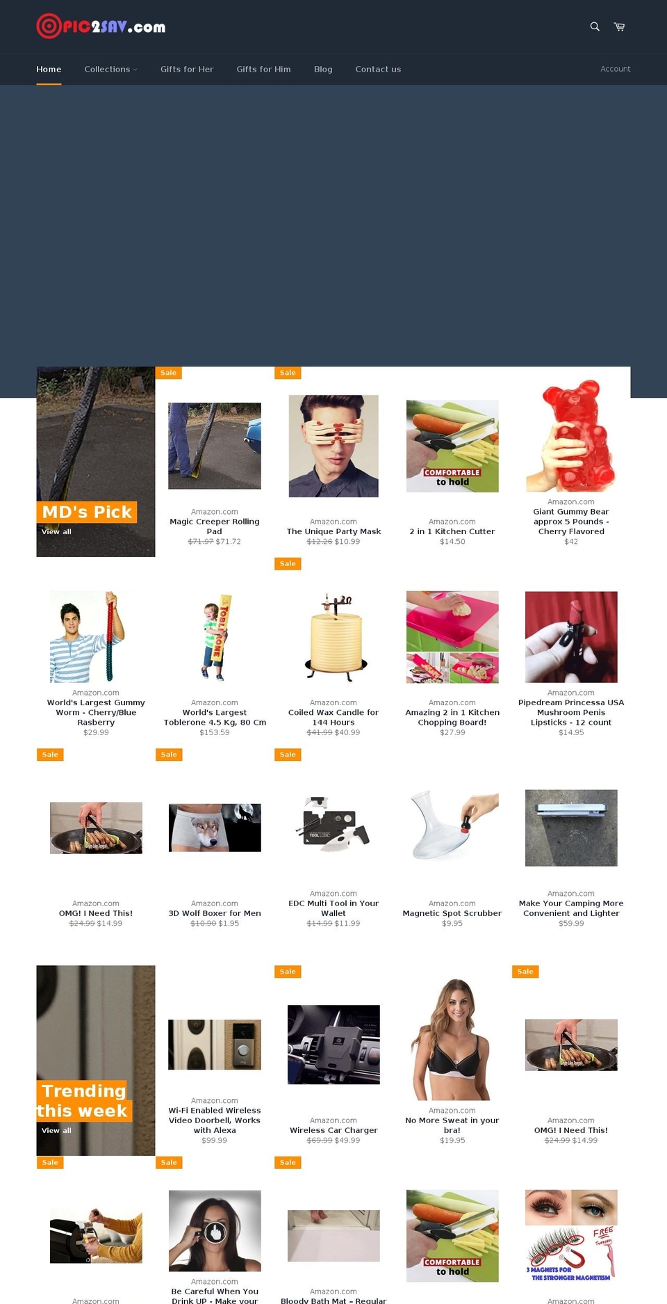 pic2sav.com — Shopify storefront screenshot