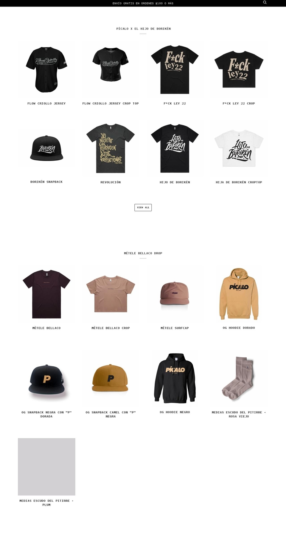picalopuertorico.com shopify website screenshot