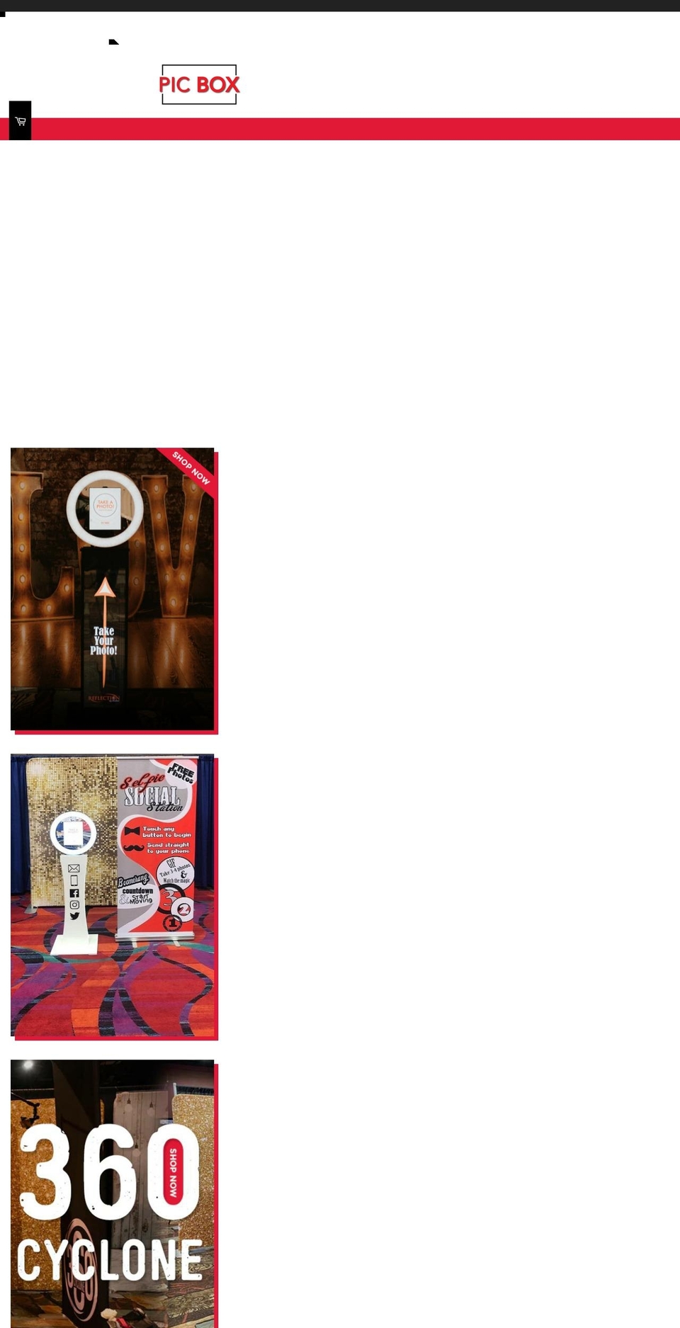 picboxcompany.com shopify website screenshot