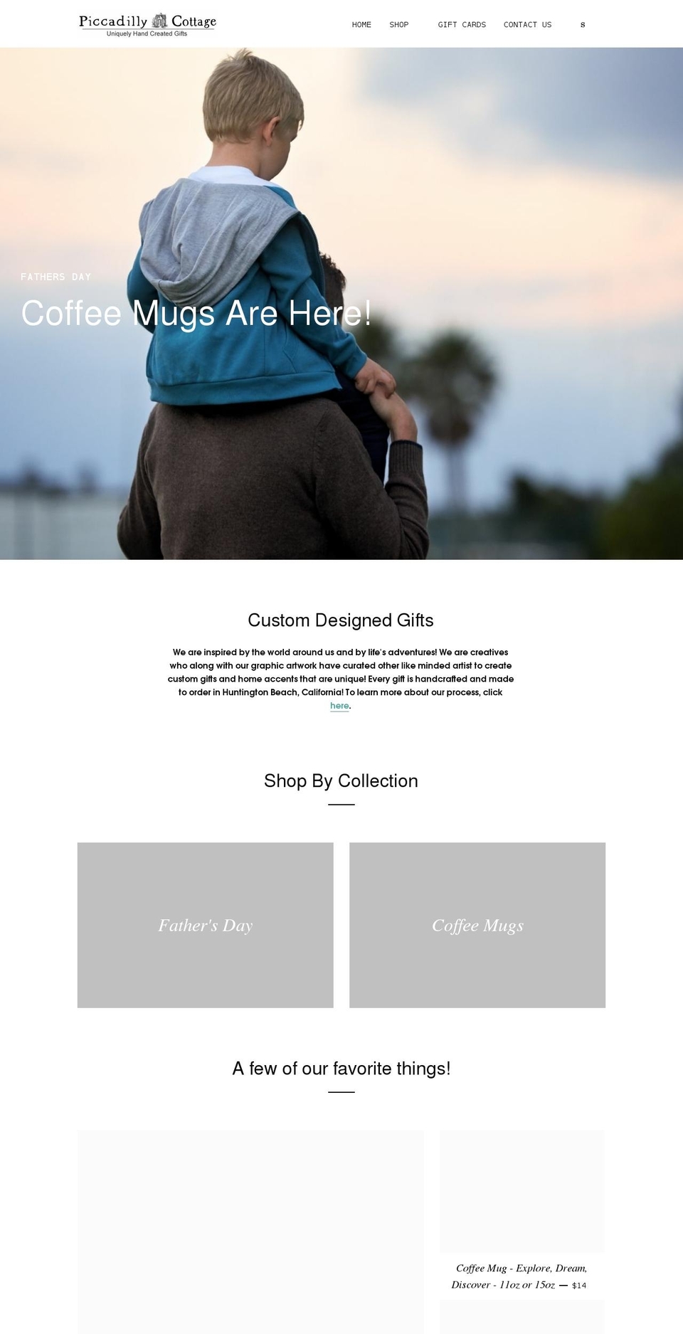 piccadillycottage.com shopify website screenshot