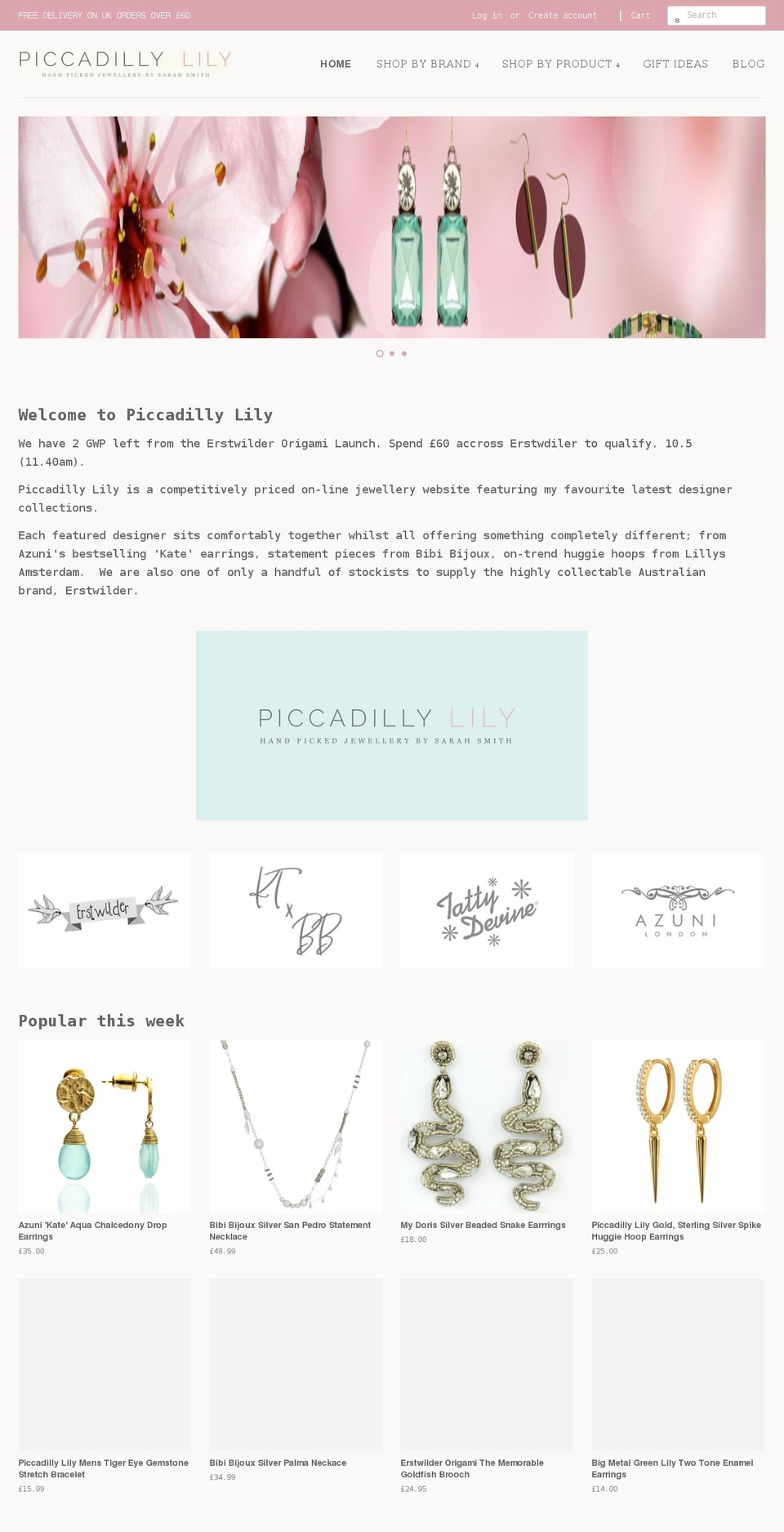piccadillylily.com shopify website screenshot