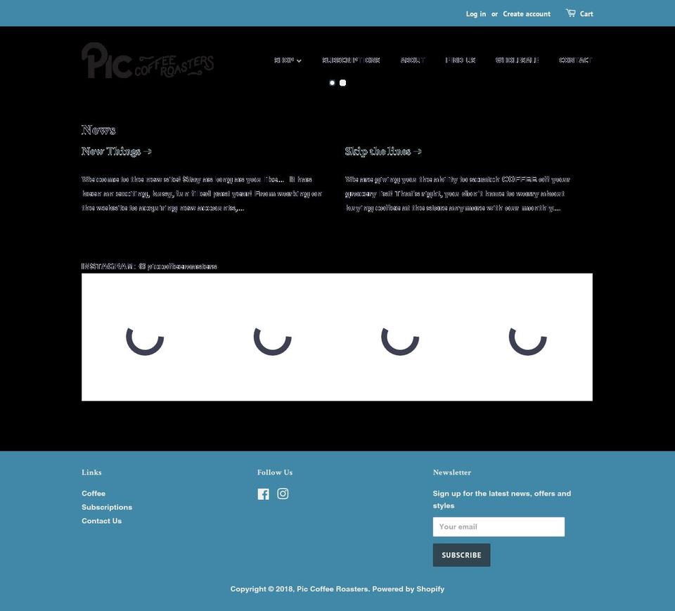 piccoffee.com — Shopify storefront screenshot