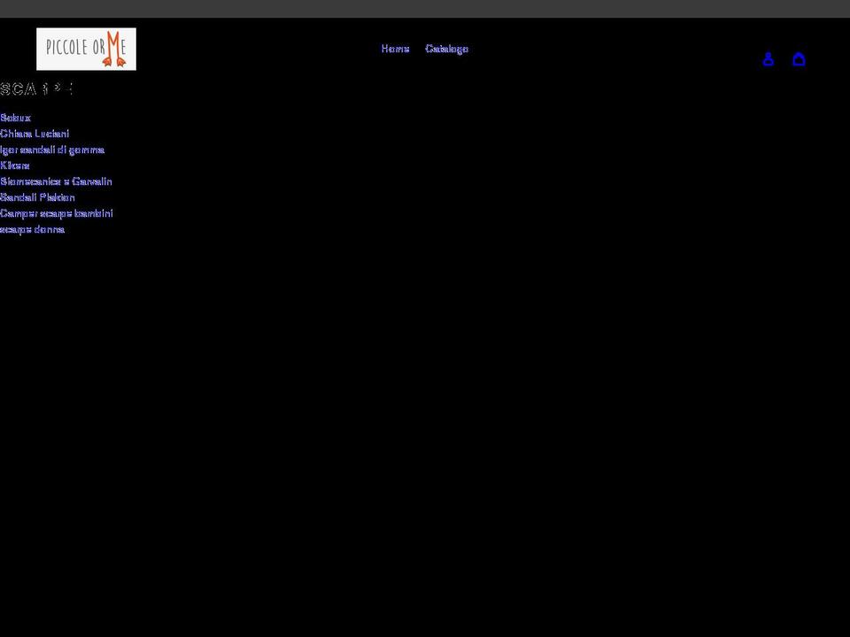 piccoleormeroma.it shopify website screenshot