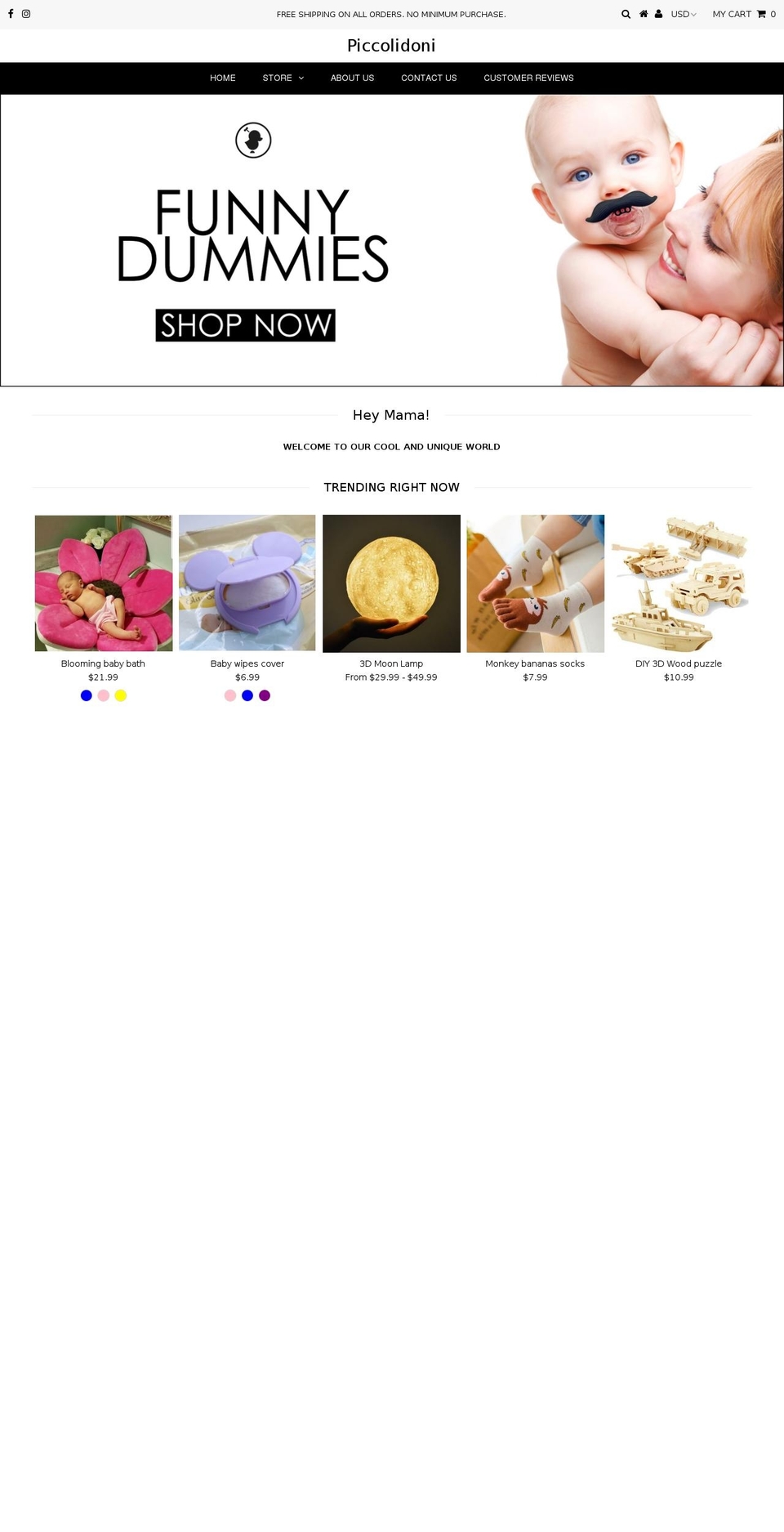 piccolidoni.com — Shopify storefront screenshot