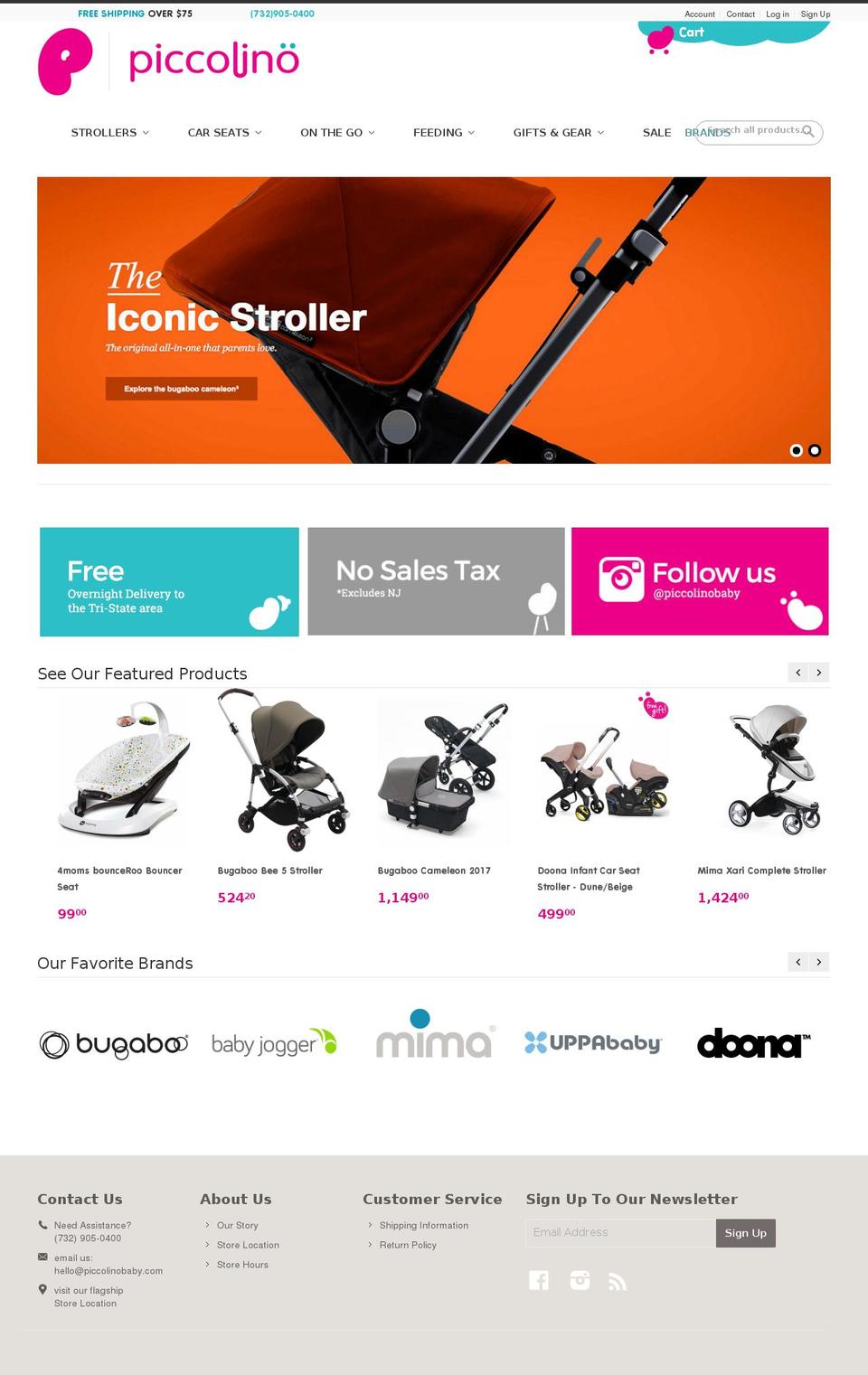 piccolinobaby.com shopify website screenshot