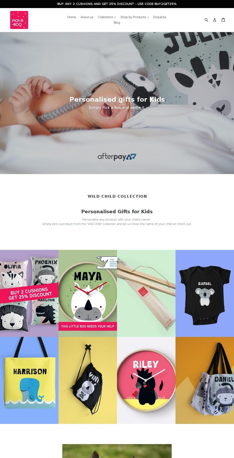 pickaboo.com.au shopify website screenshot