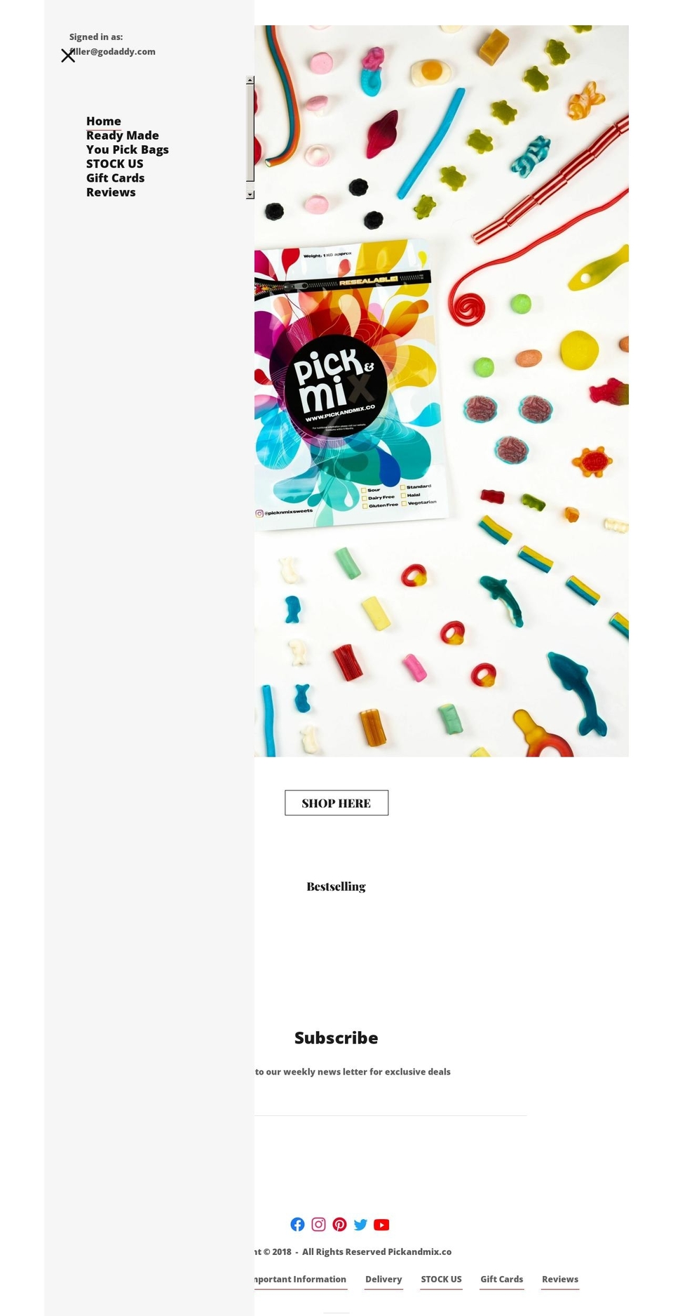 pickandmix.co shopify website screenshot