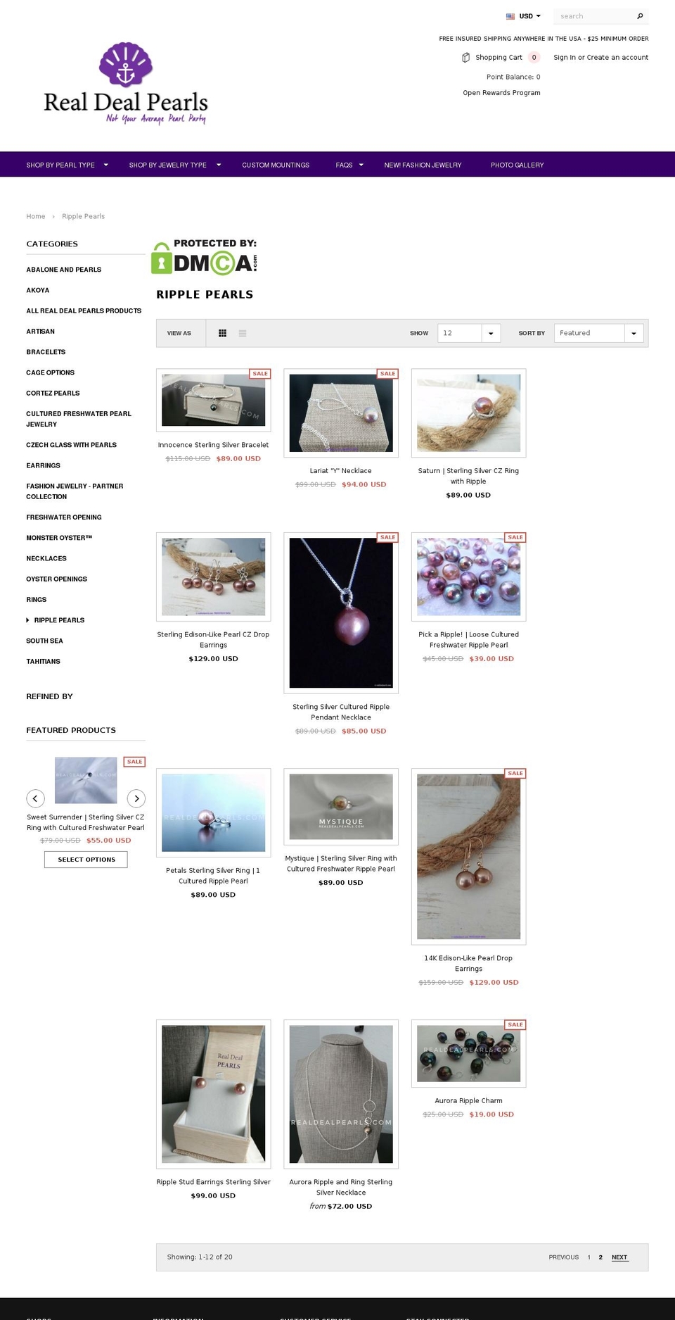 pickaripple.com — Shopify storefront screenshot