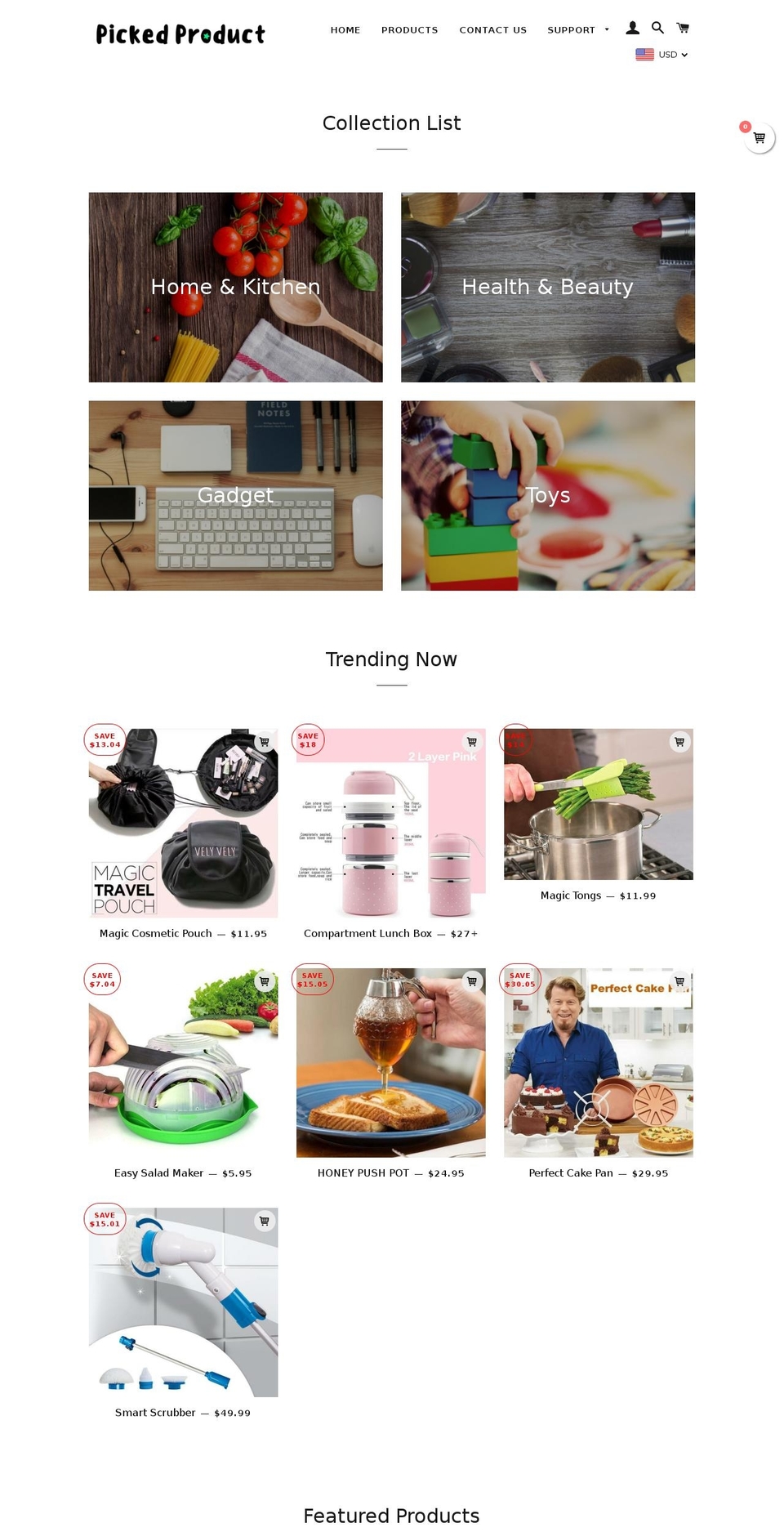 pickedproduct.com — Shopify storefront screenshot