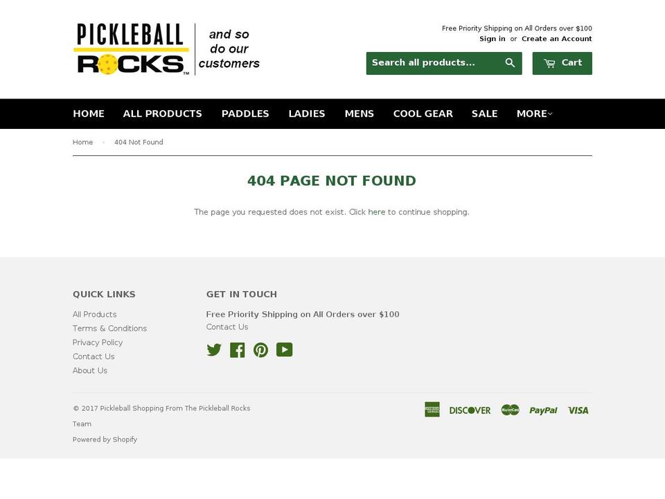 pickelball.org shopify website screenshot