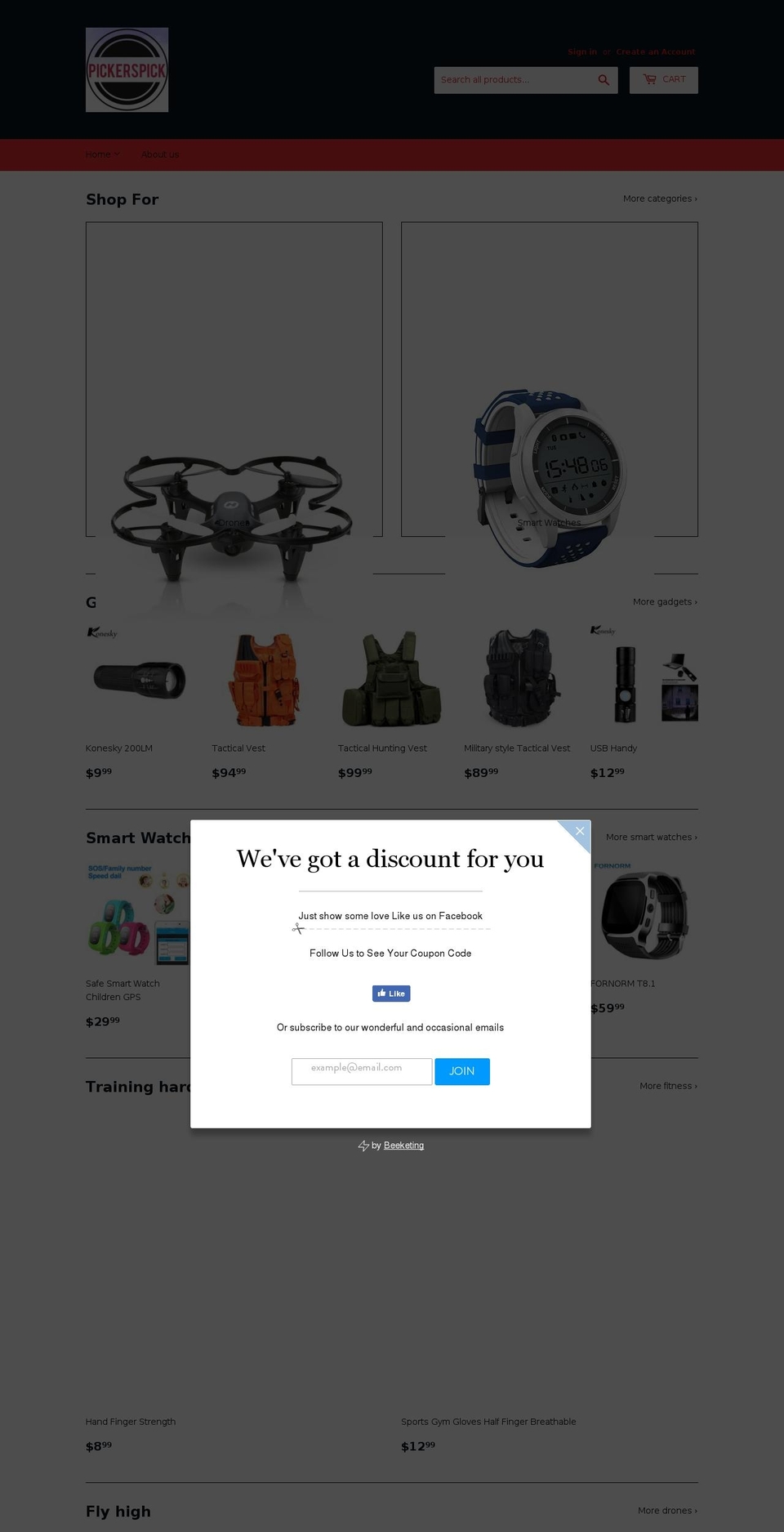 pickerspick.com — Shopify storefront screenshot
