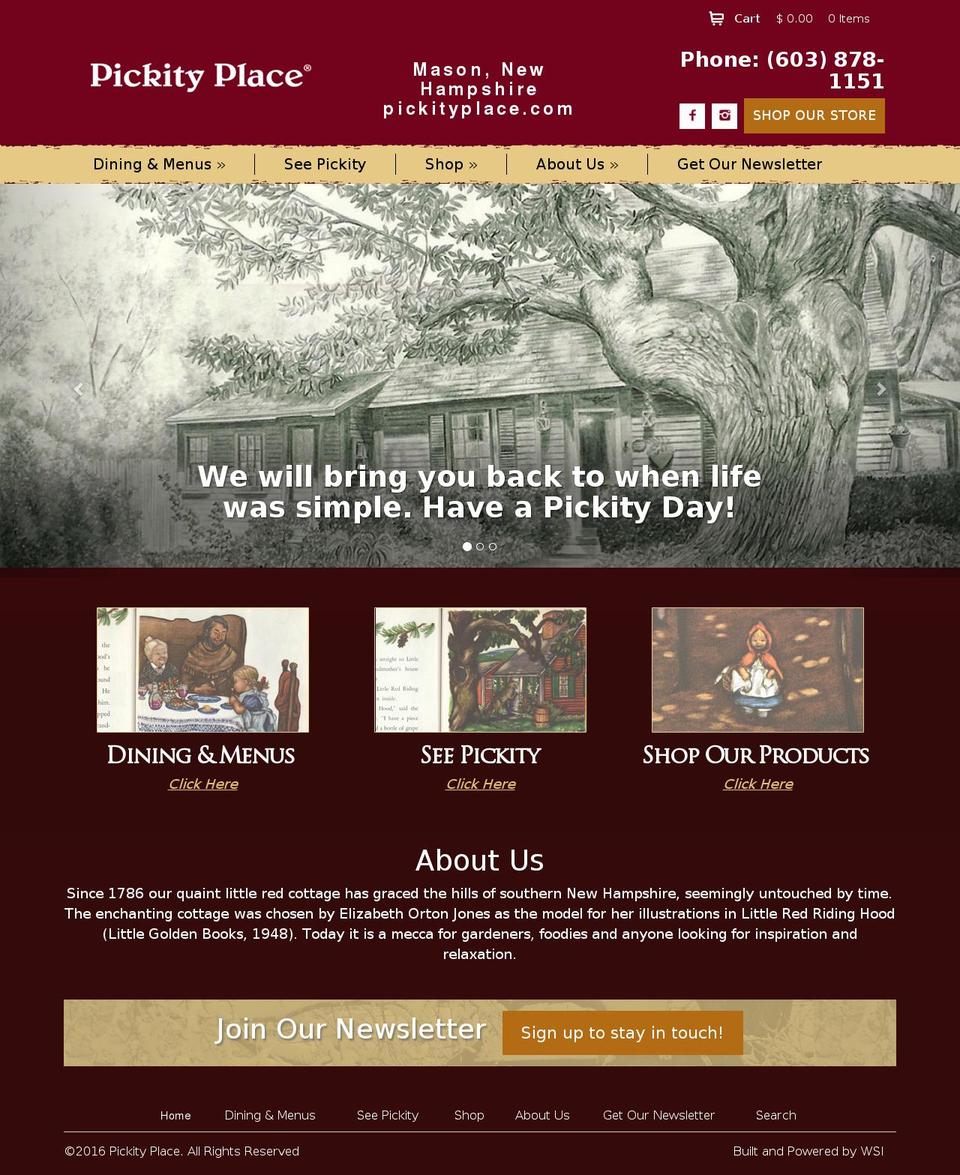 pickityplace.com shopify website screenshot