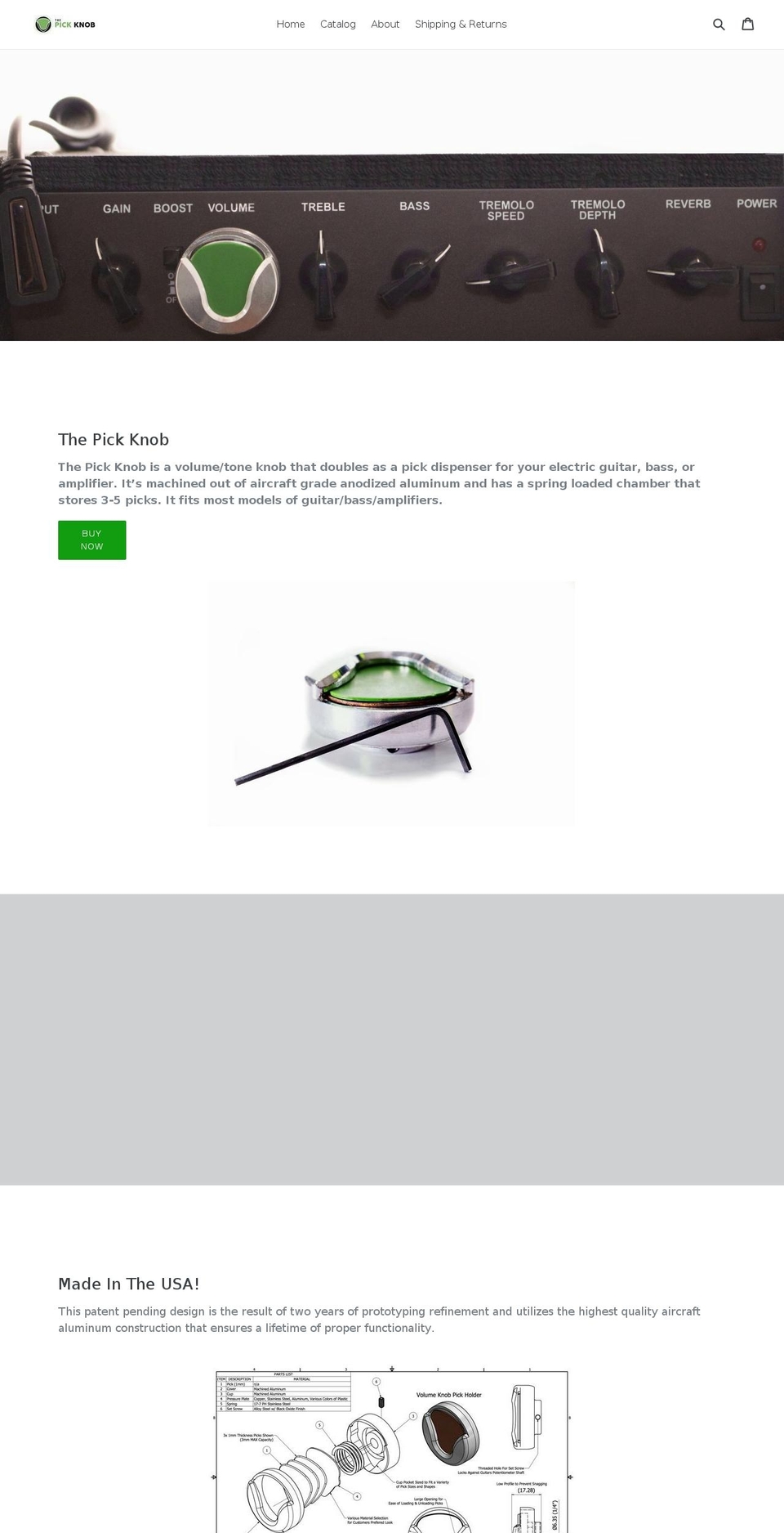 pickknob.com — Shopify storefront screenshot