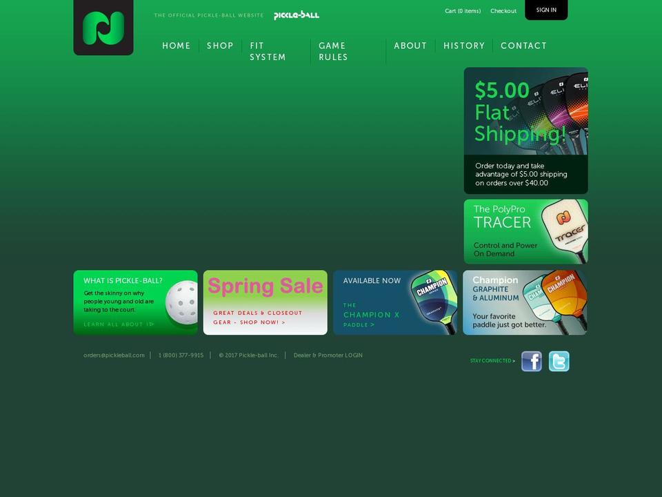 pickle-ball.com shopify website screenshot