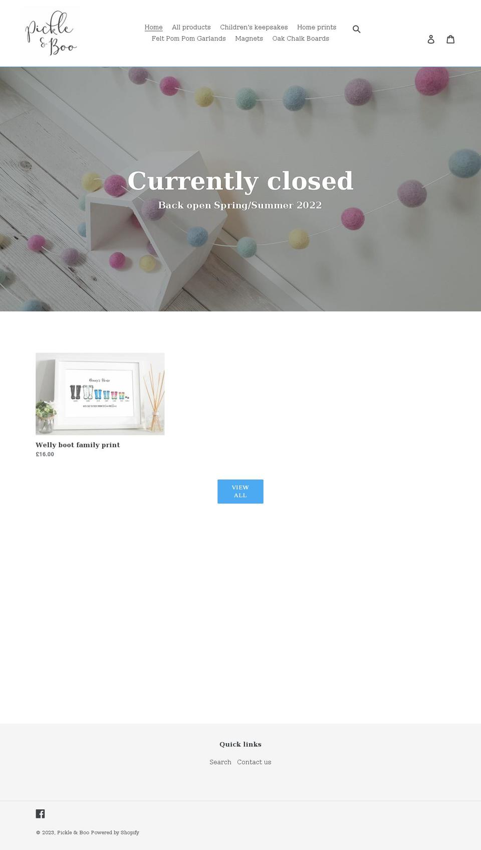 pickleandboo.net shopify website screenshot