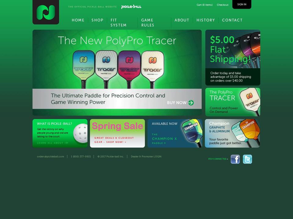 pickleball.com shopify website screenshot