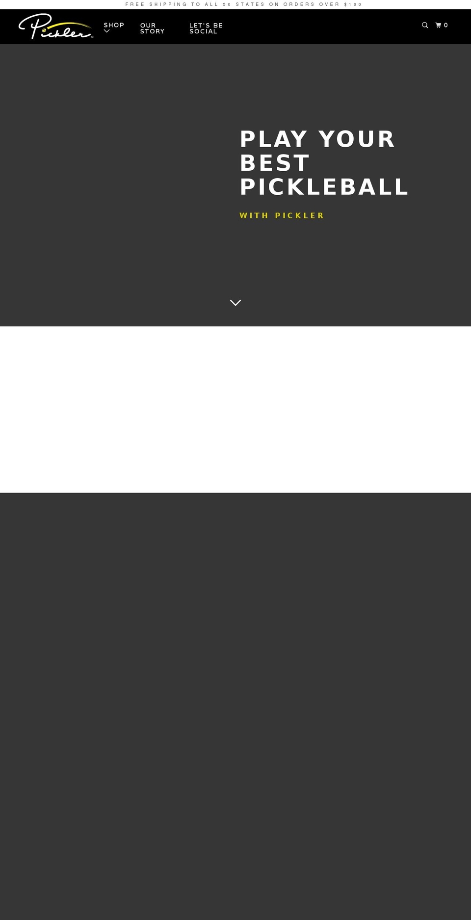 pickleballpickler.com — Shopify storefront screenshot