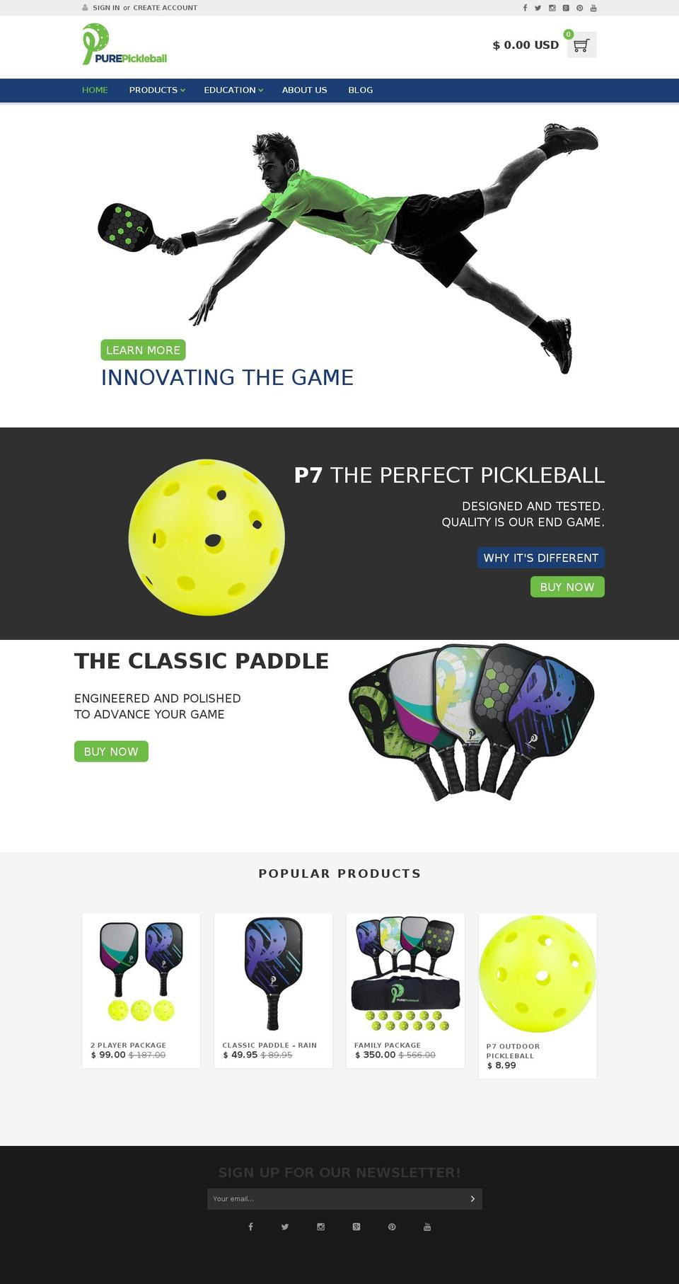 bright-theme-package Shopify theme site example pickleballstore.net