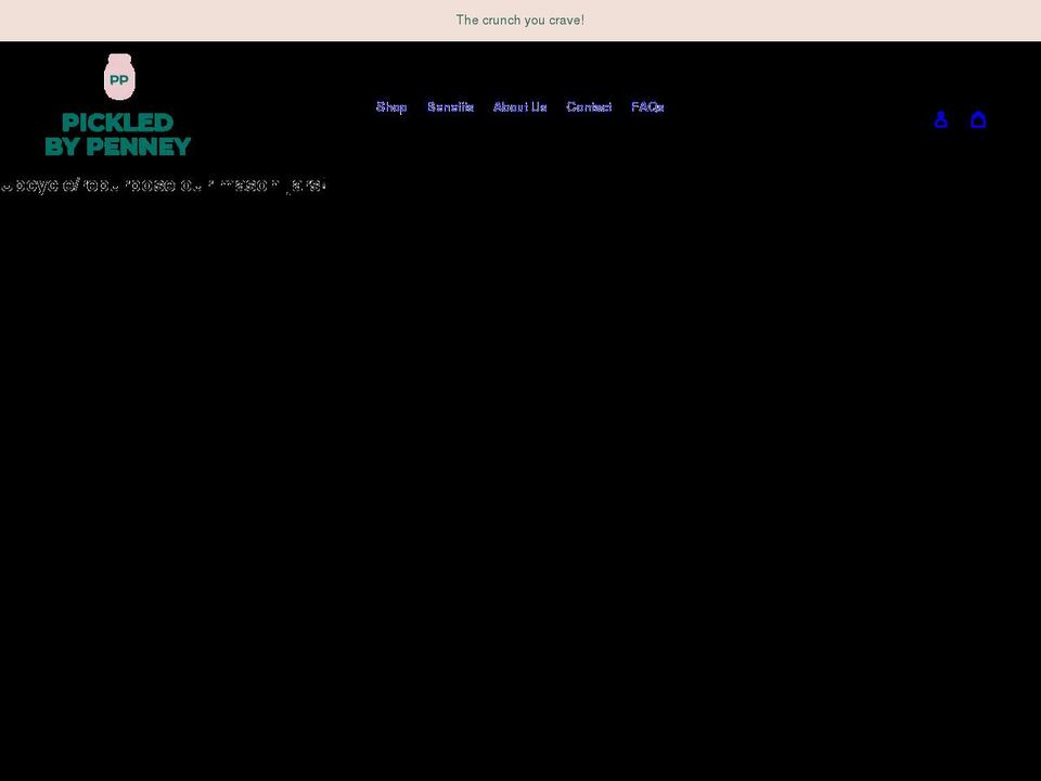 pickledbypenney.com shopify website screenshot