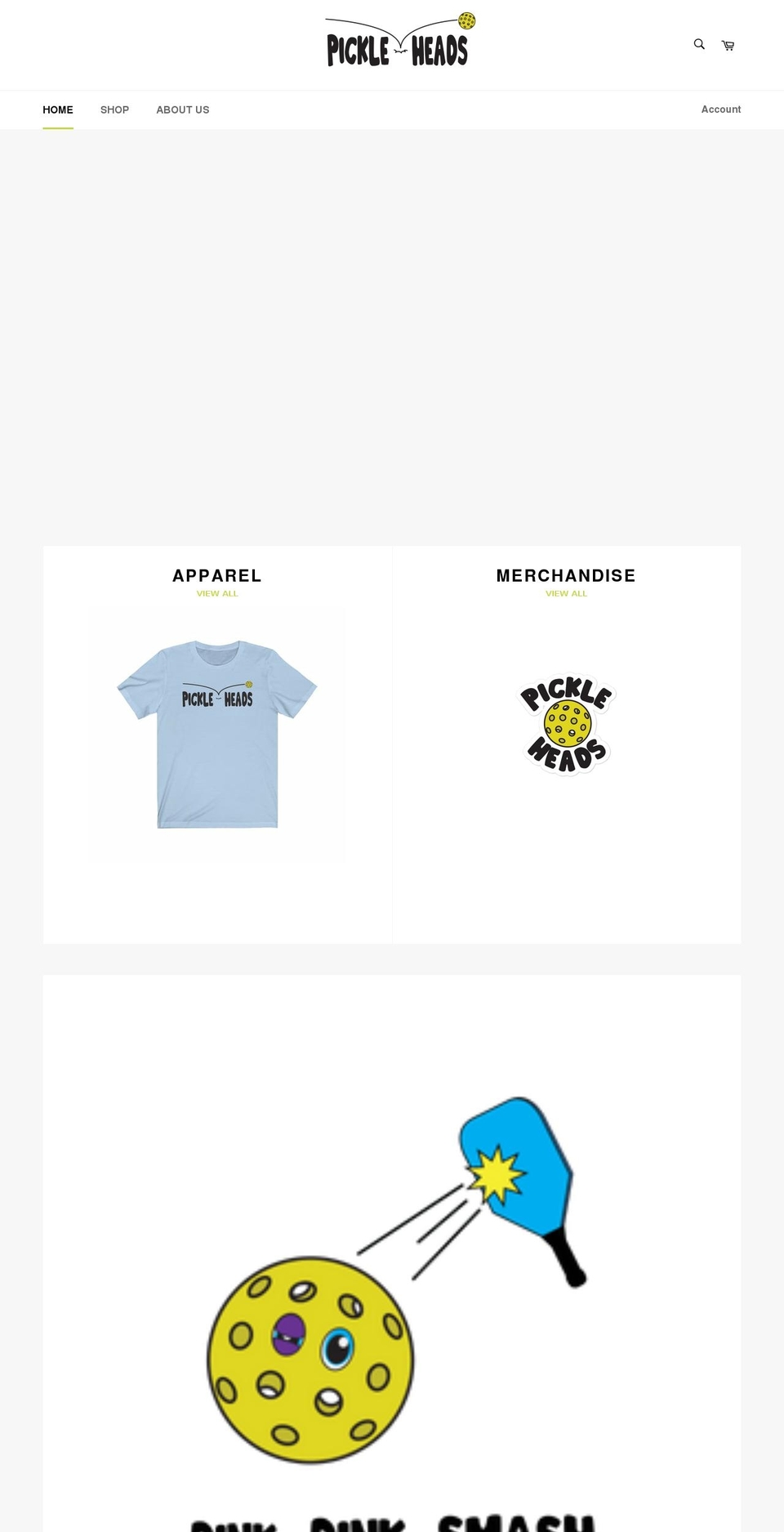 pickleheads.net shopify website screenshot