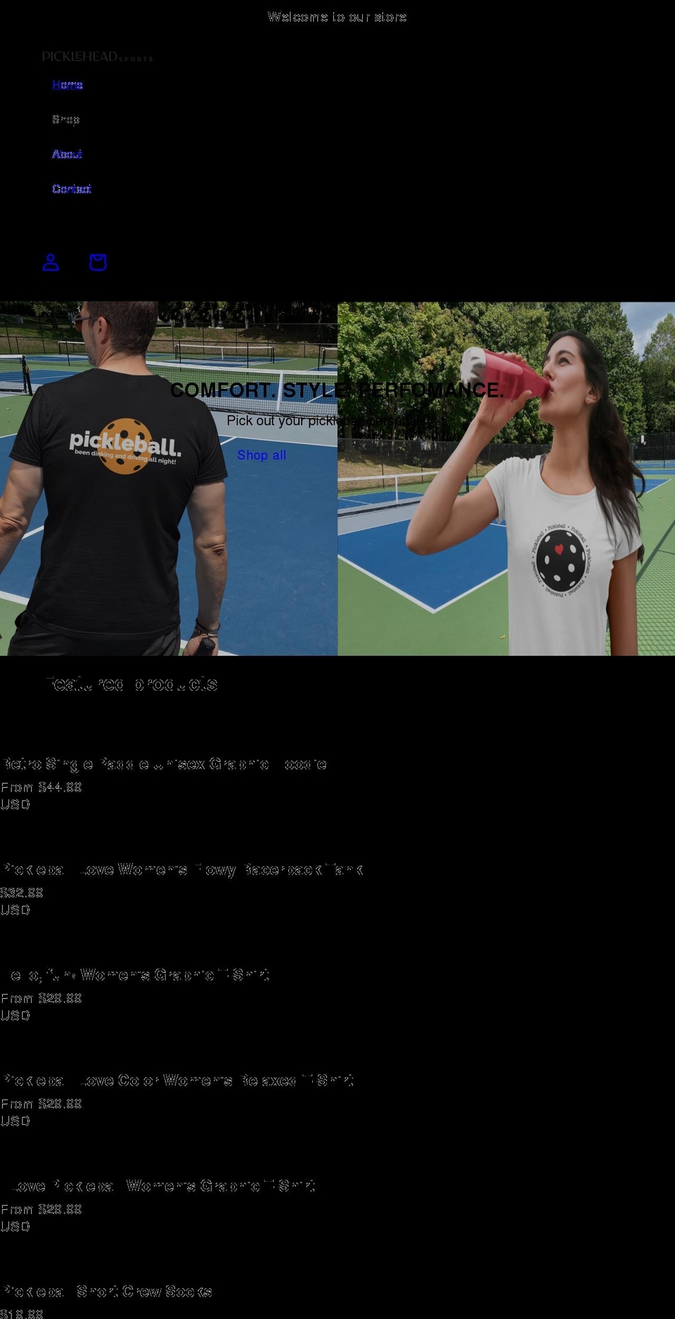 pickleheadsports.com shopify website screenshot
