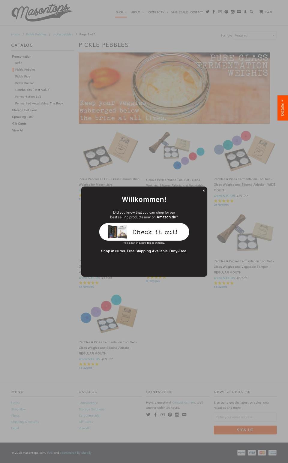 picklepebbles.com — Shopify storefront screenshot