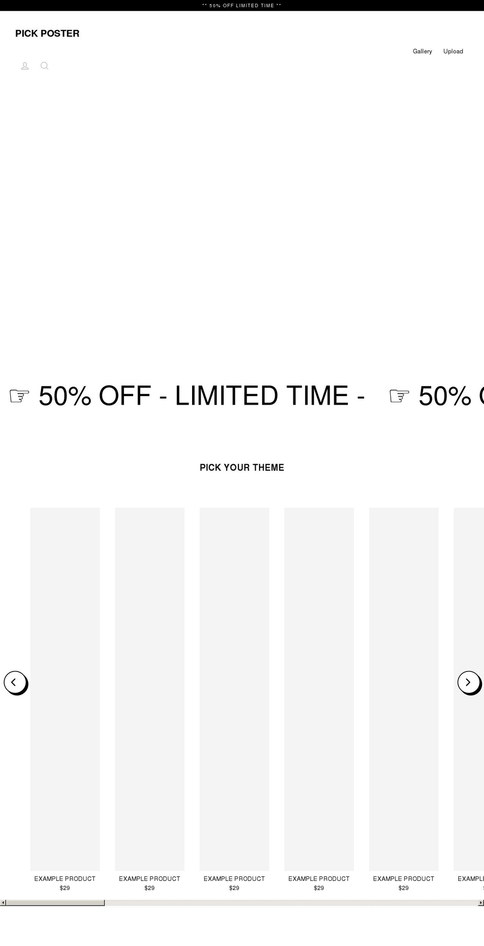 pickposter.com shopify website screenshot