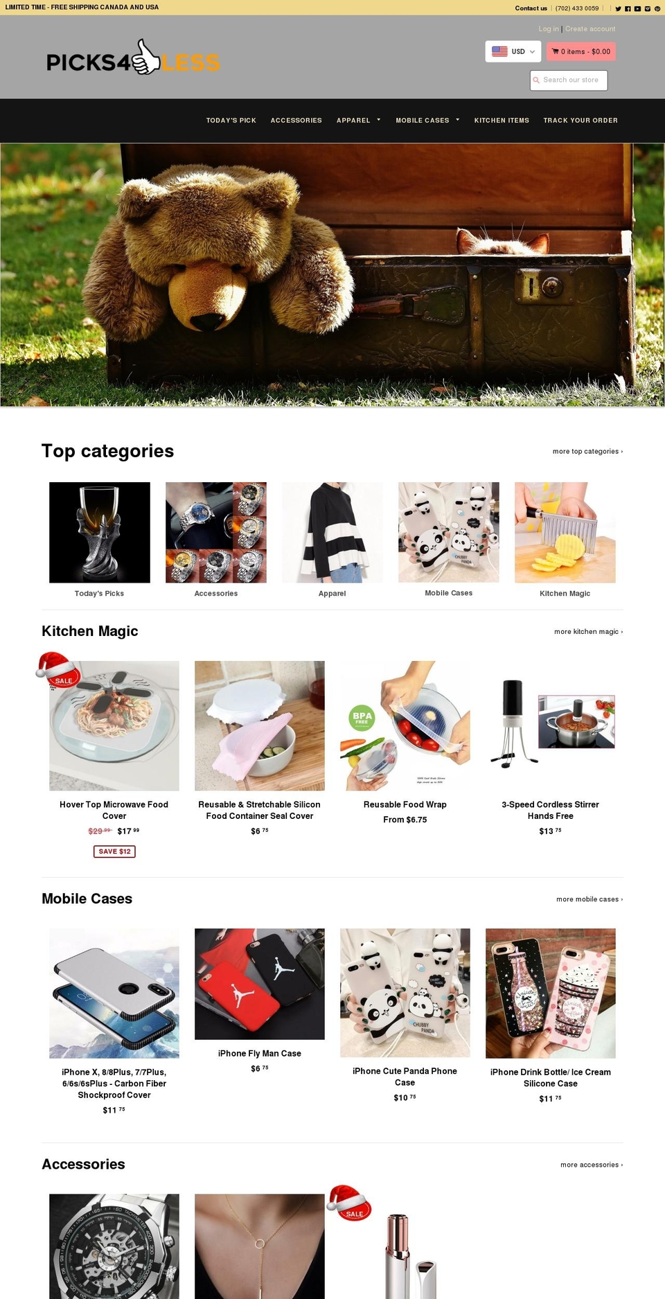 picks4less.com shopify website screenshot