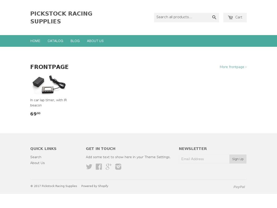 pickstockracing.com shopify website screenshot