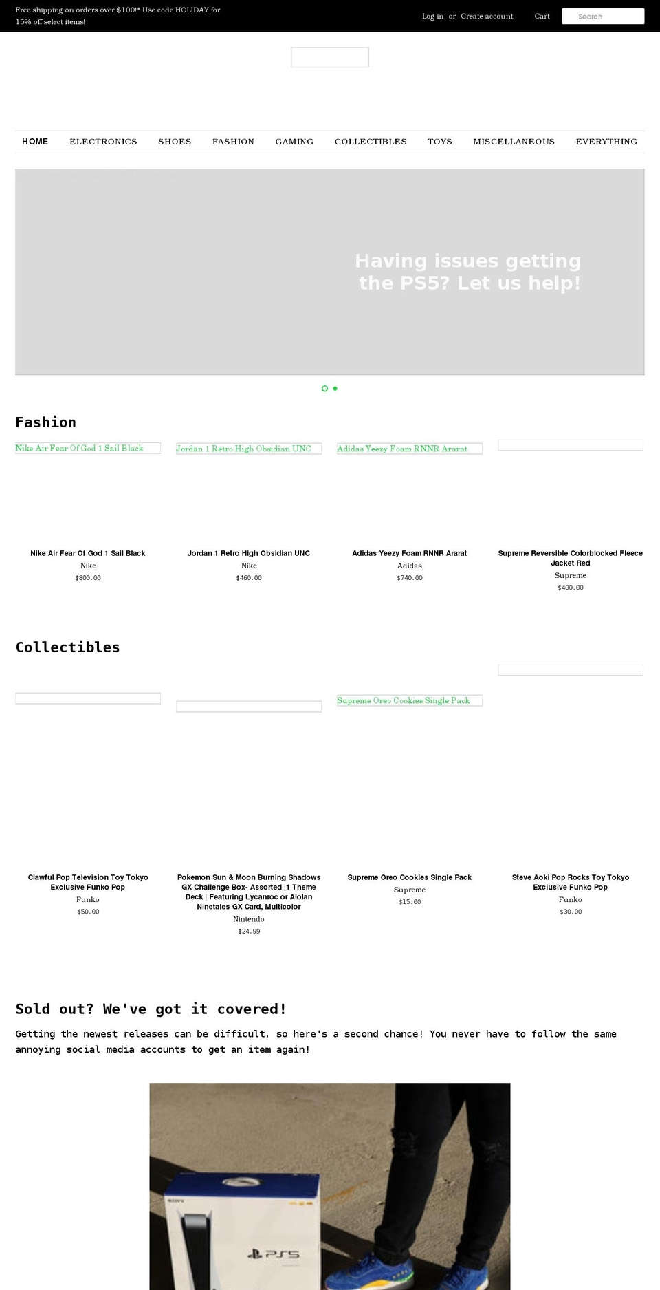 pickupconfirmed.com shopify website screenshot